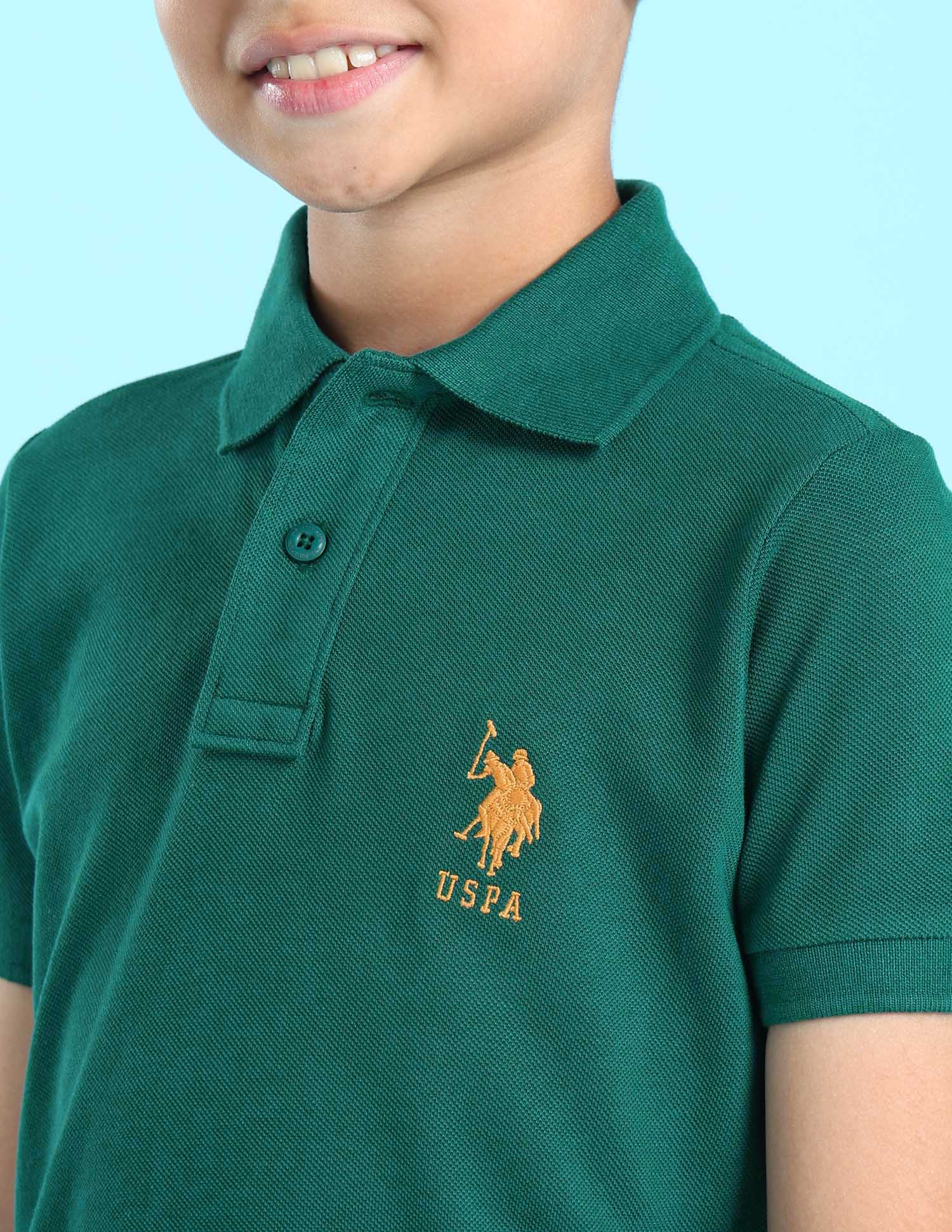 Pure Cotton Solid Polo Shirt - Image 5
