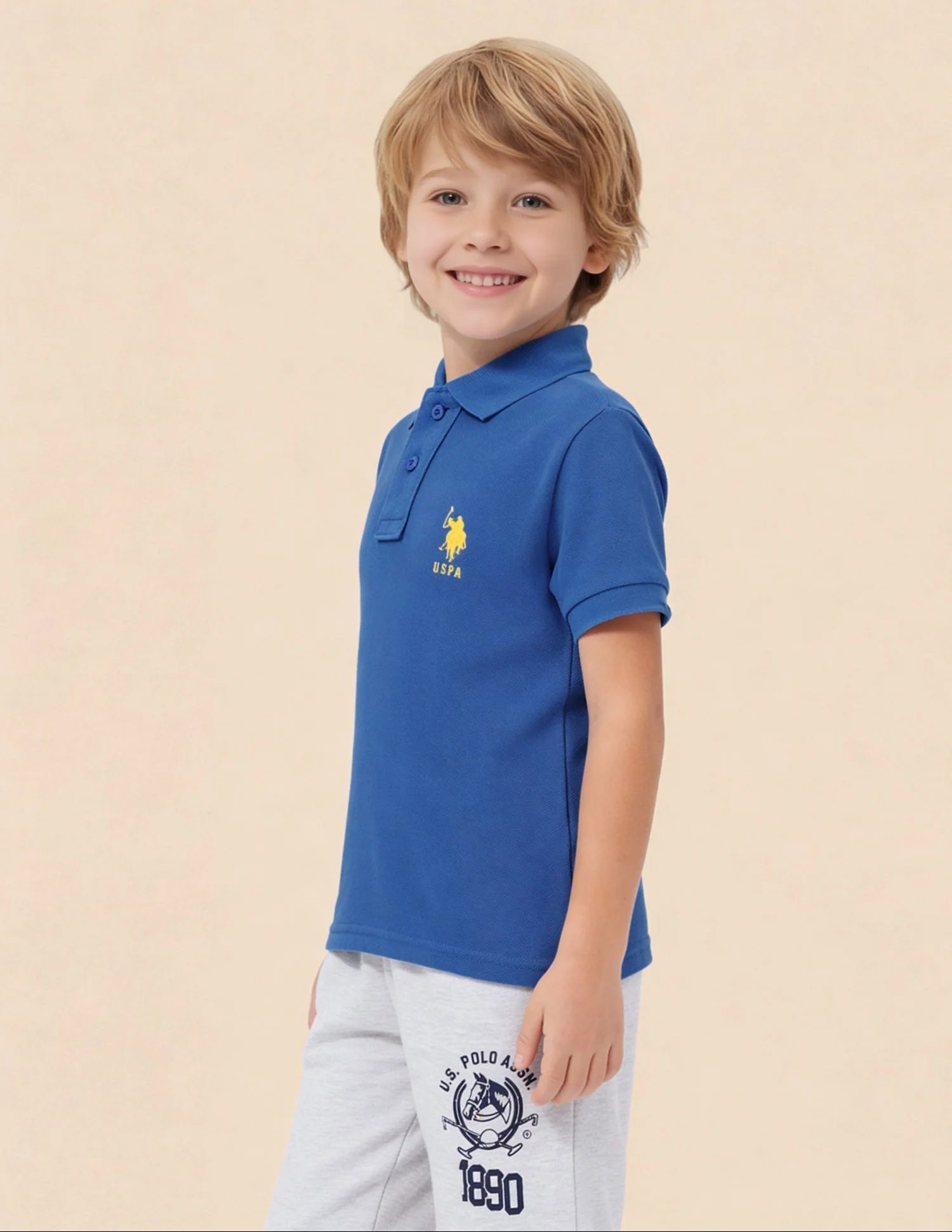 Pure Cotton Solid Polo Shirt - Image 4