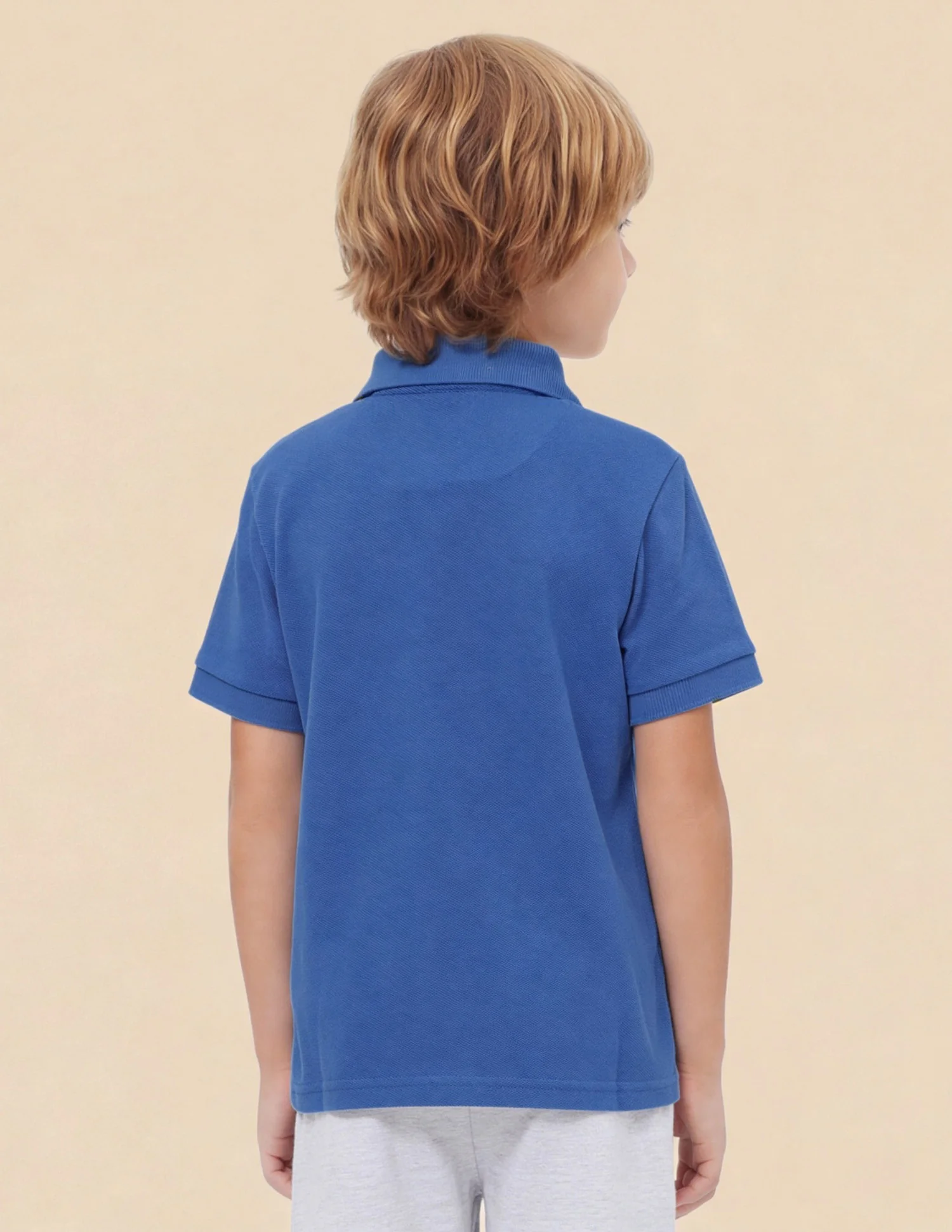Pure Cotton Solid Polo Shirt - Image 5