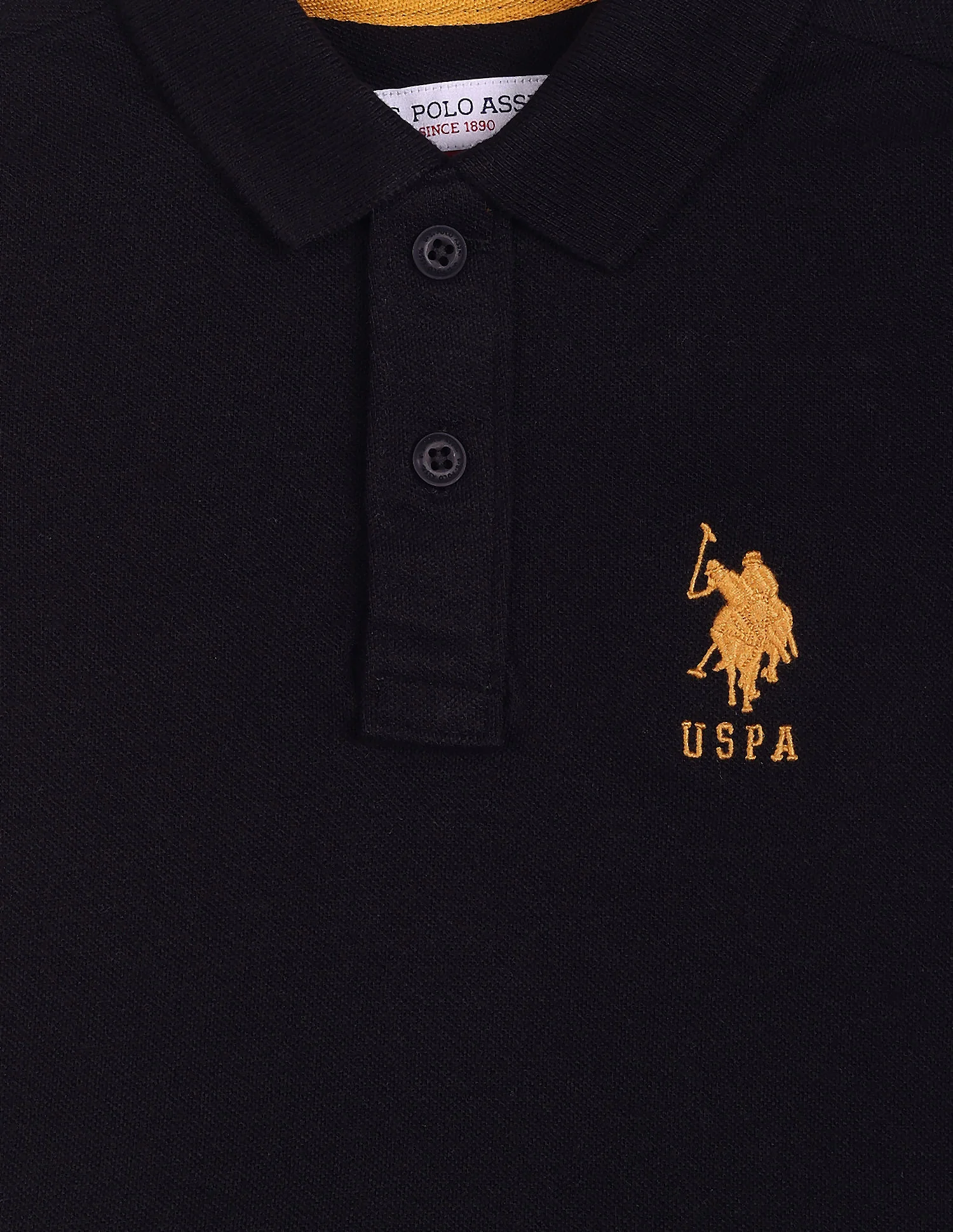 Pure Cotton Solid Polo Shirt - Image 3
