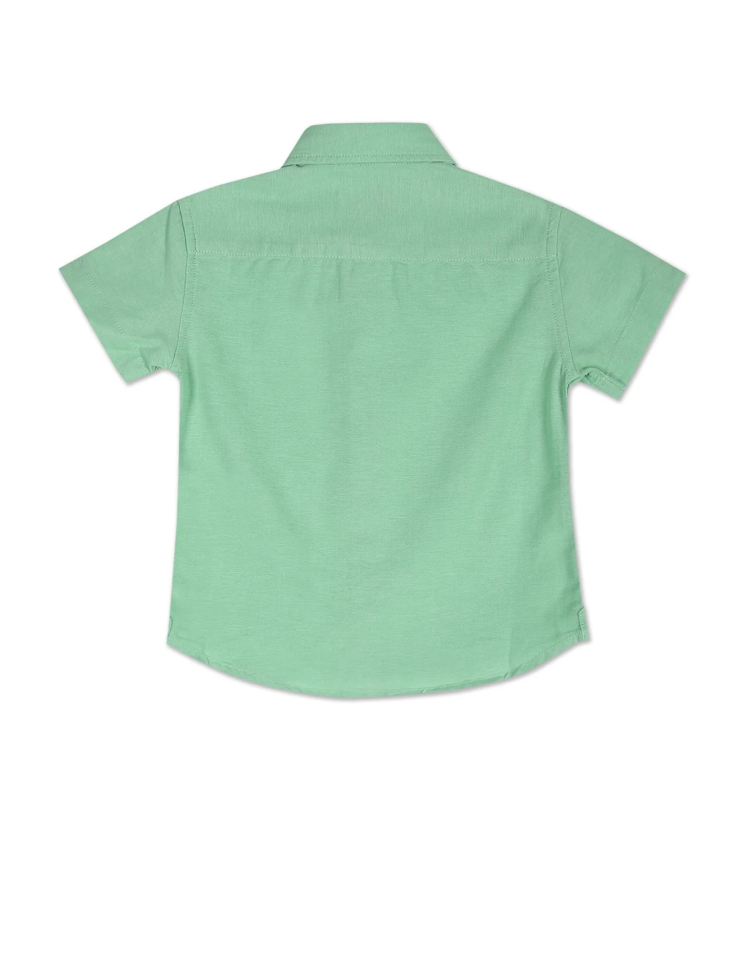 Pure Cotton Solid Shirt - Image 2