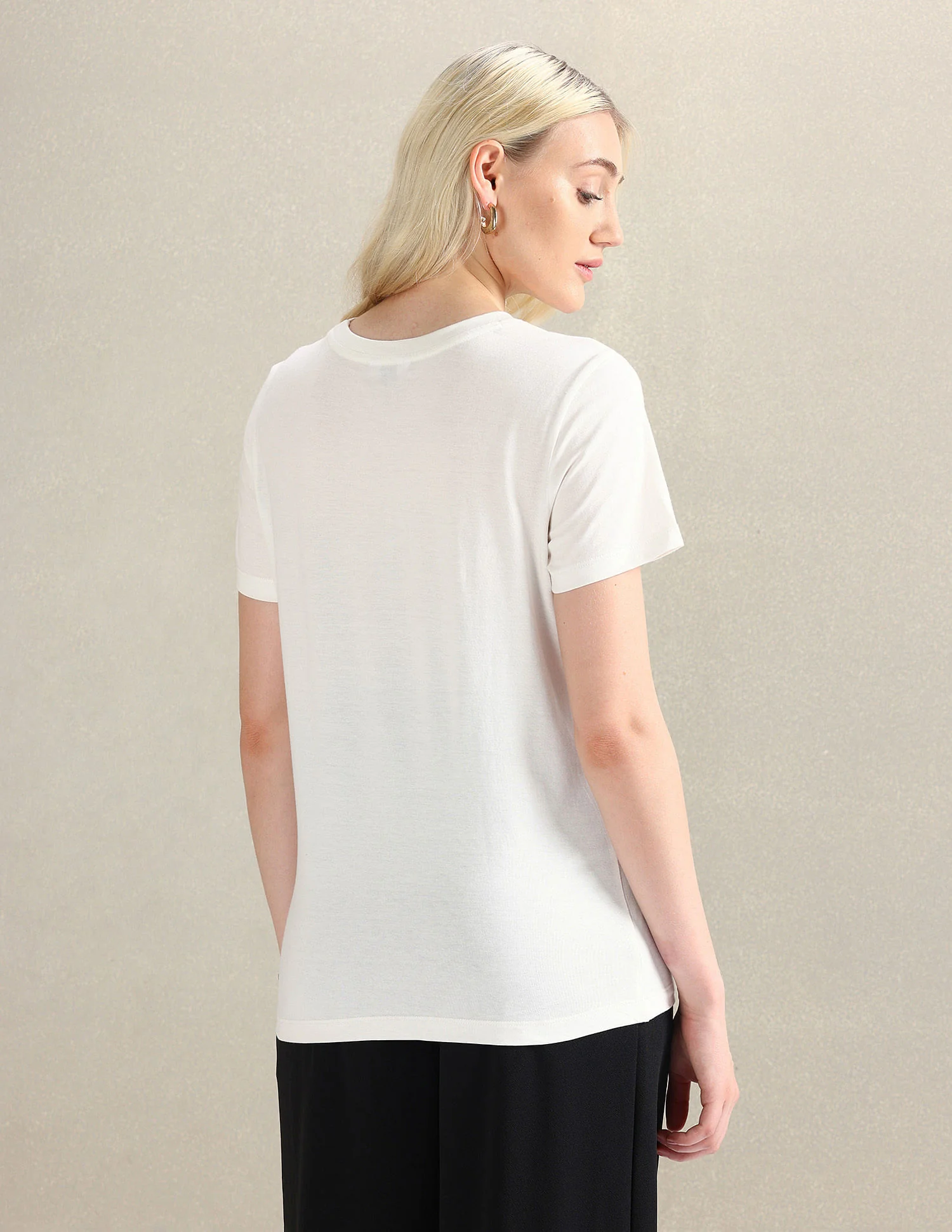 Pure Cotton Sticker Print T-Shirt - Image 5