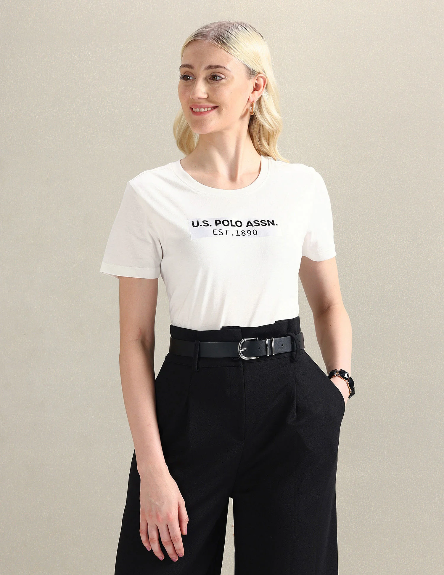 Pure Cotton Sticker Print T-Shirt - Image 6