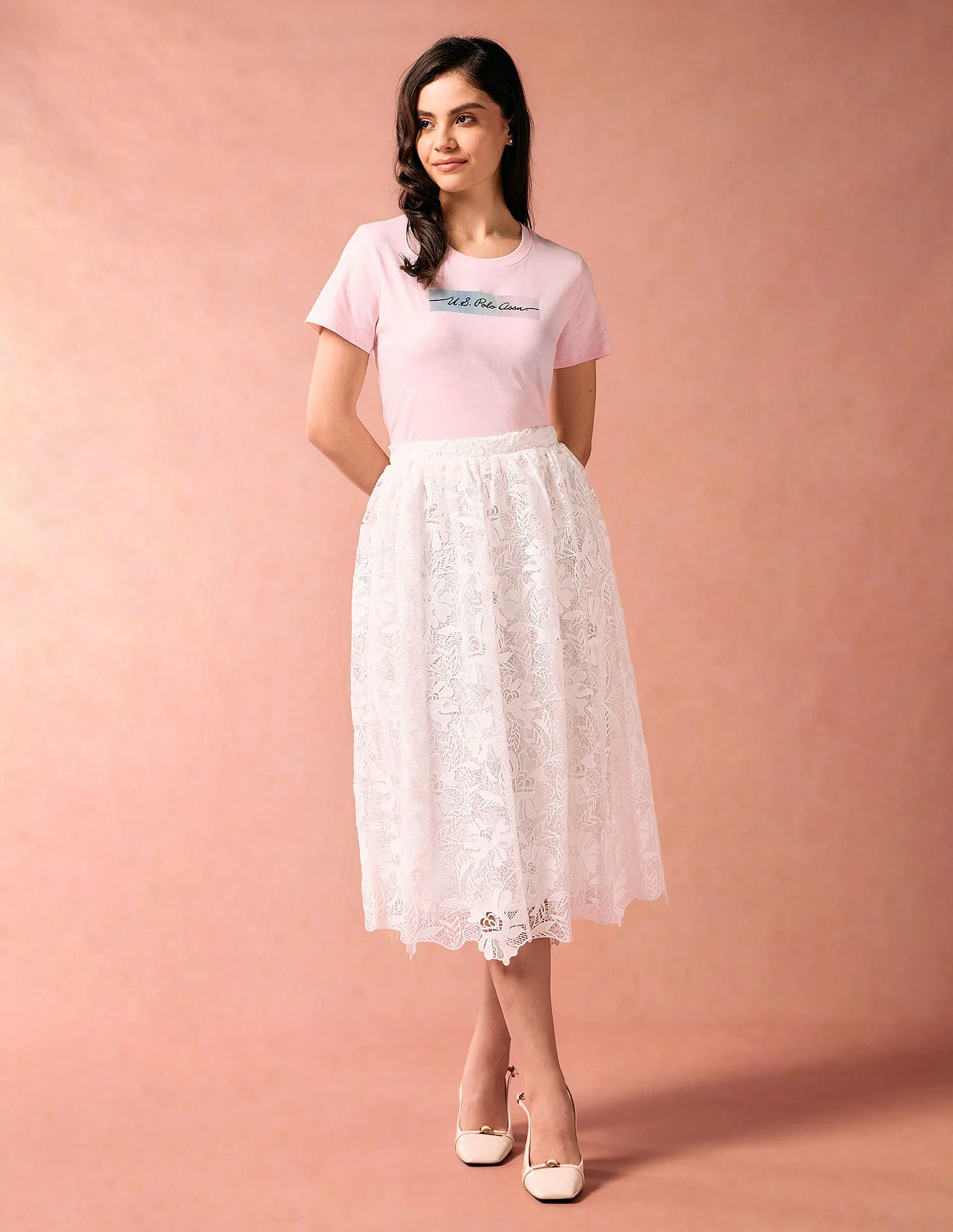 Rainbow Sticker Print Cotton T-Shirt - Image 3