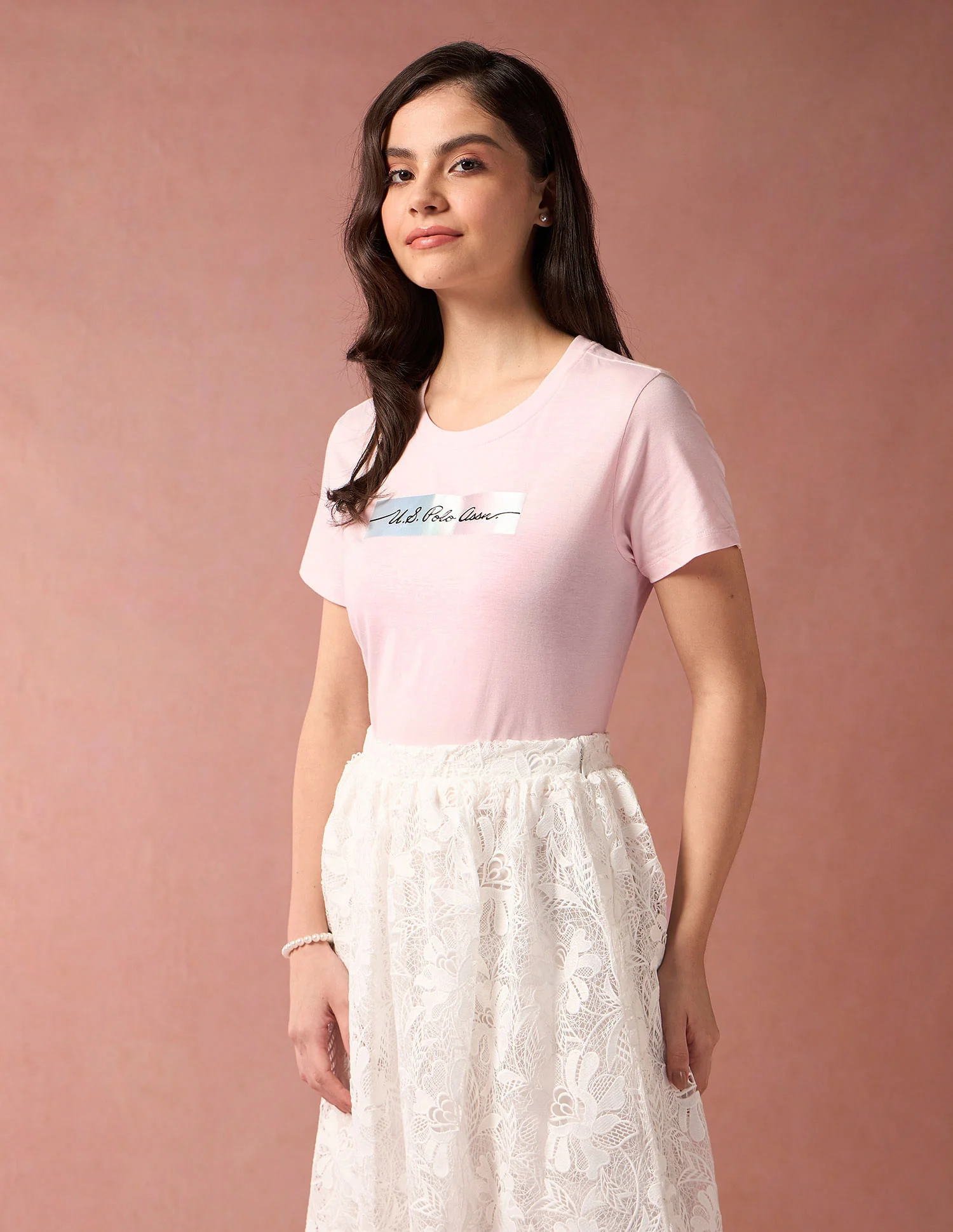 Rainbow Sticker Print Cotton T-Shirt - Image 4