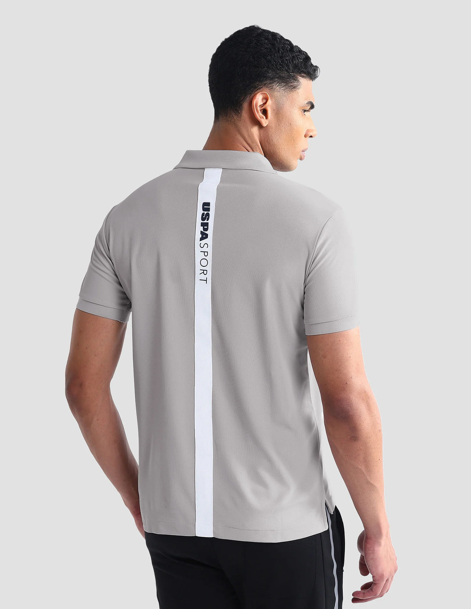 Rear Brand Stripe Slim Polo Shirt - Image 3