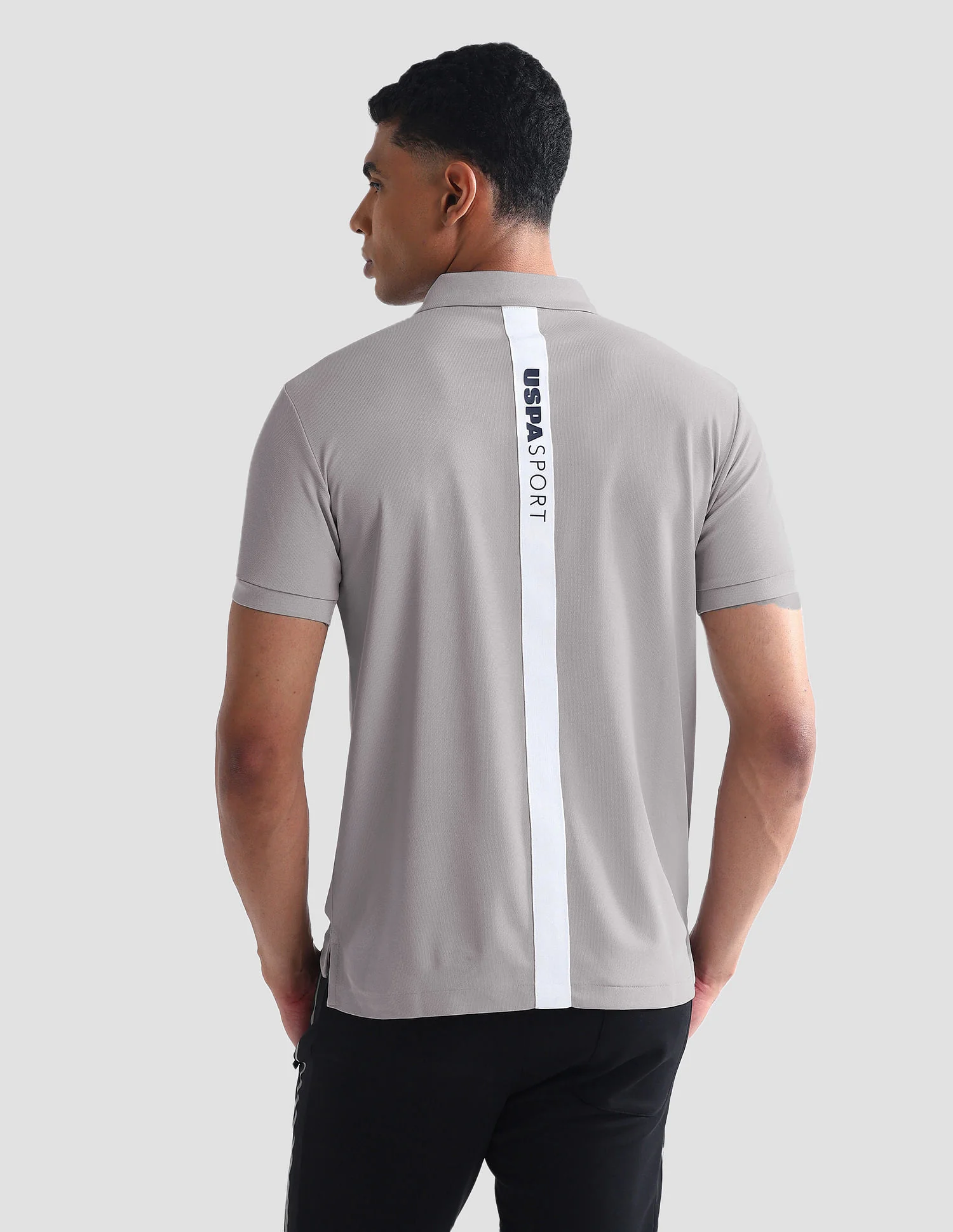 Rear Brand Stripe Slim Polo Shirt - Image 6