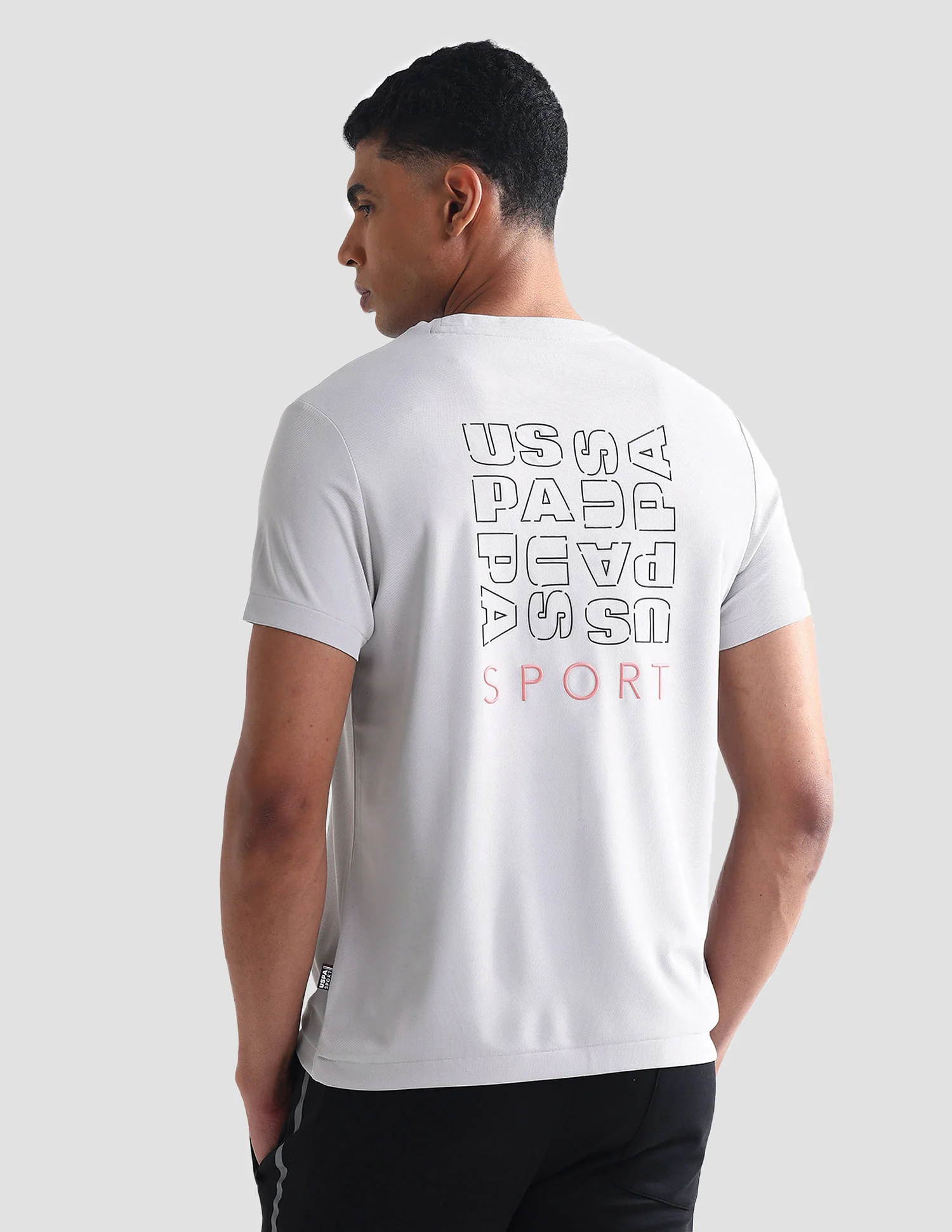 Rear Typographic Print Slim Fit T-Shirt - Image 5