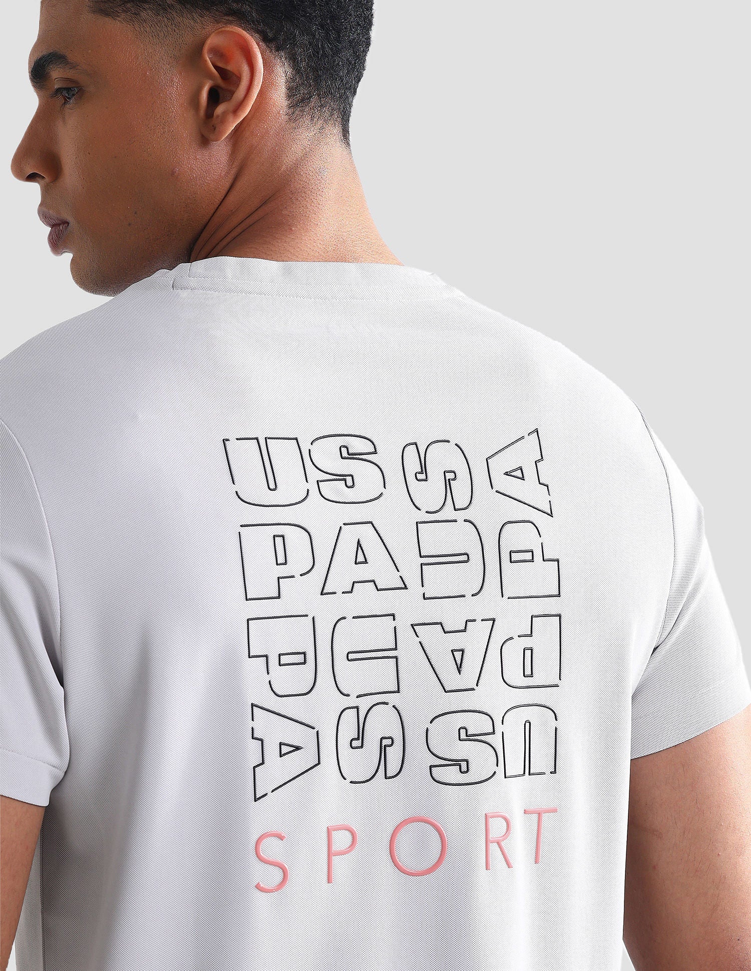 Rear Typographic Print Slim Fit T-Shirt - Image 7