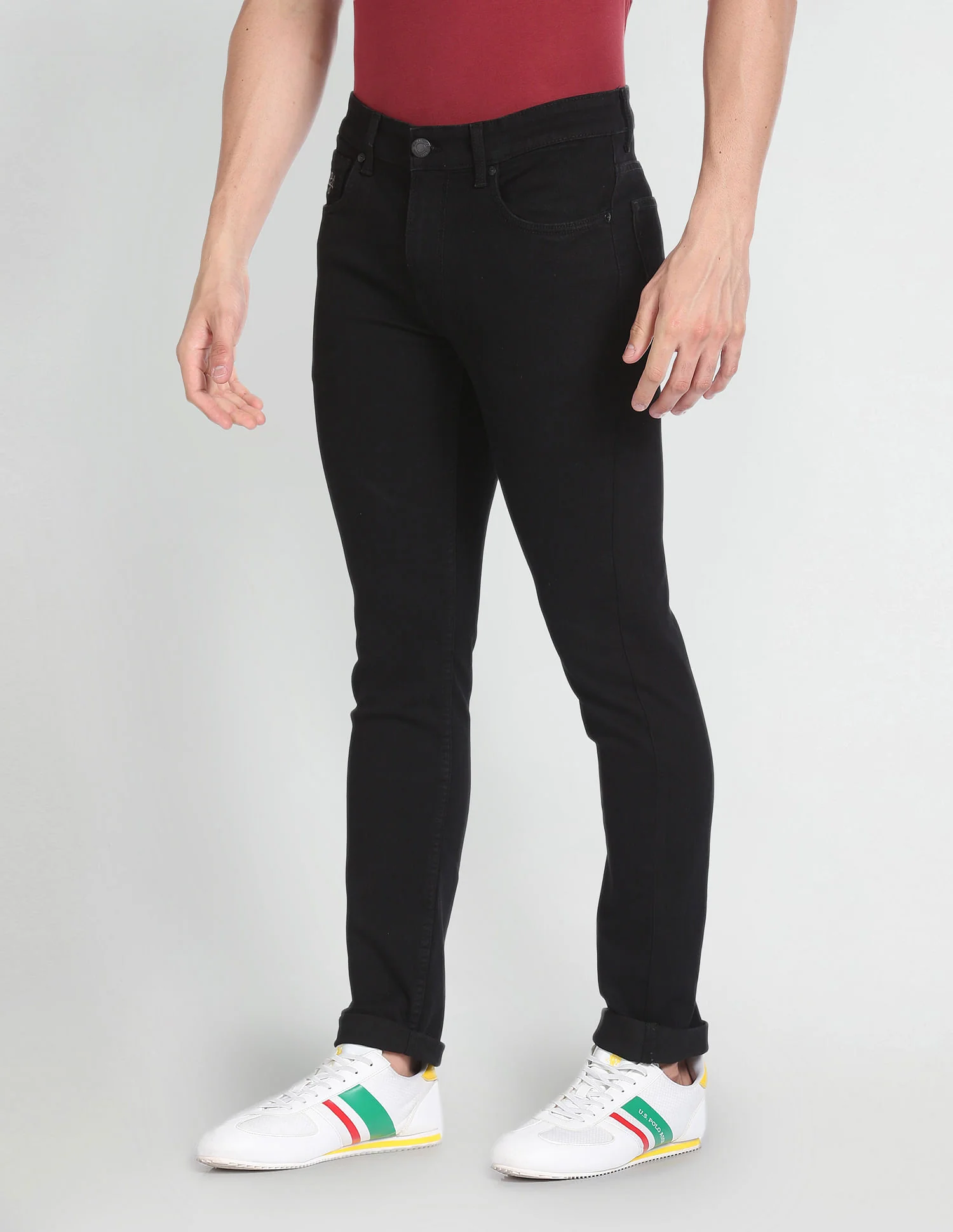 Regallo Skinny Fit Black Jeans - Image 4