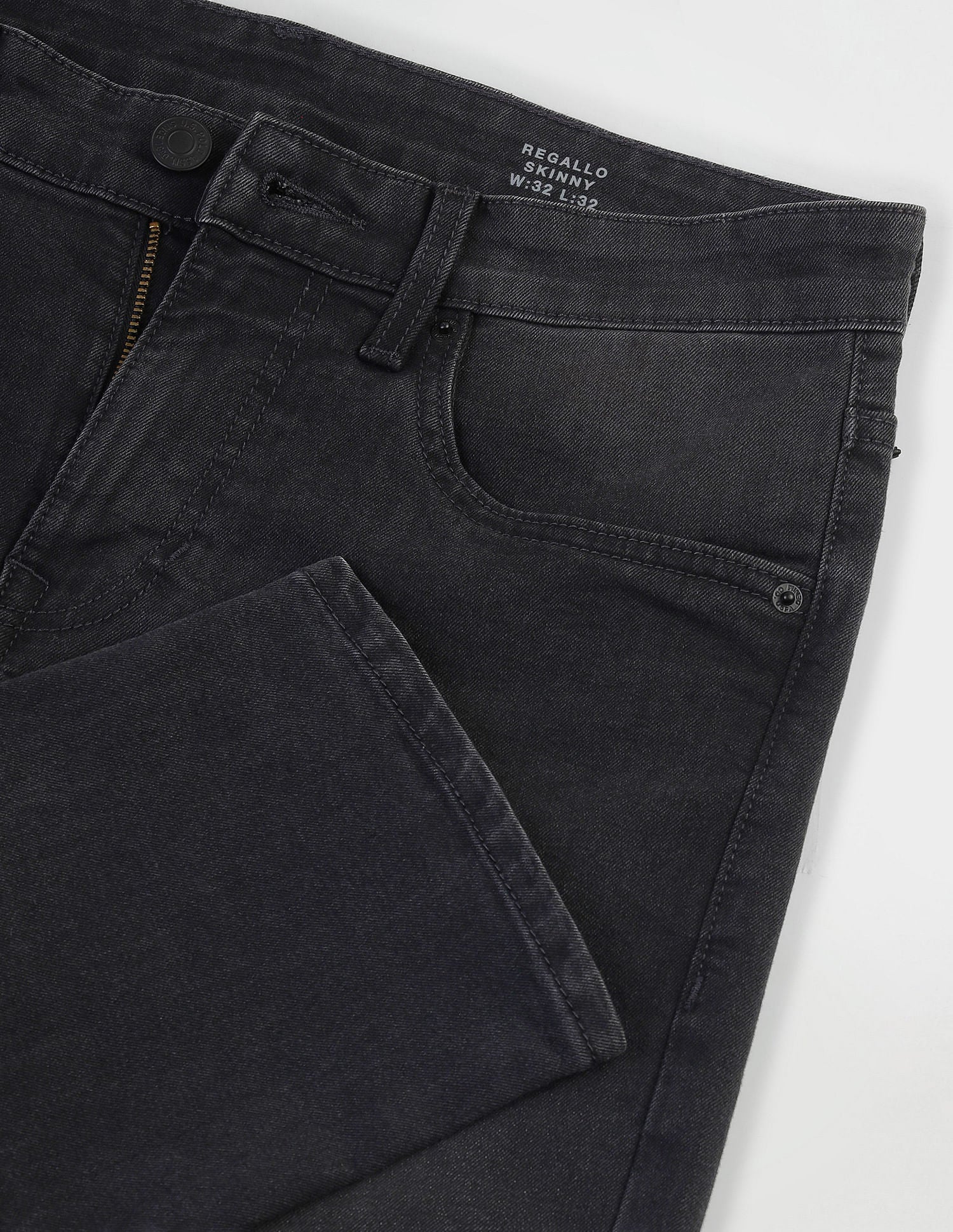 Regallo Skinny Fit Black Jeans - Image 2