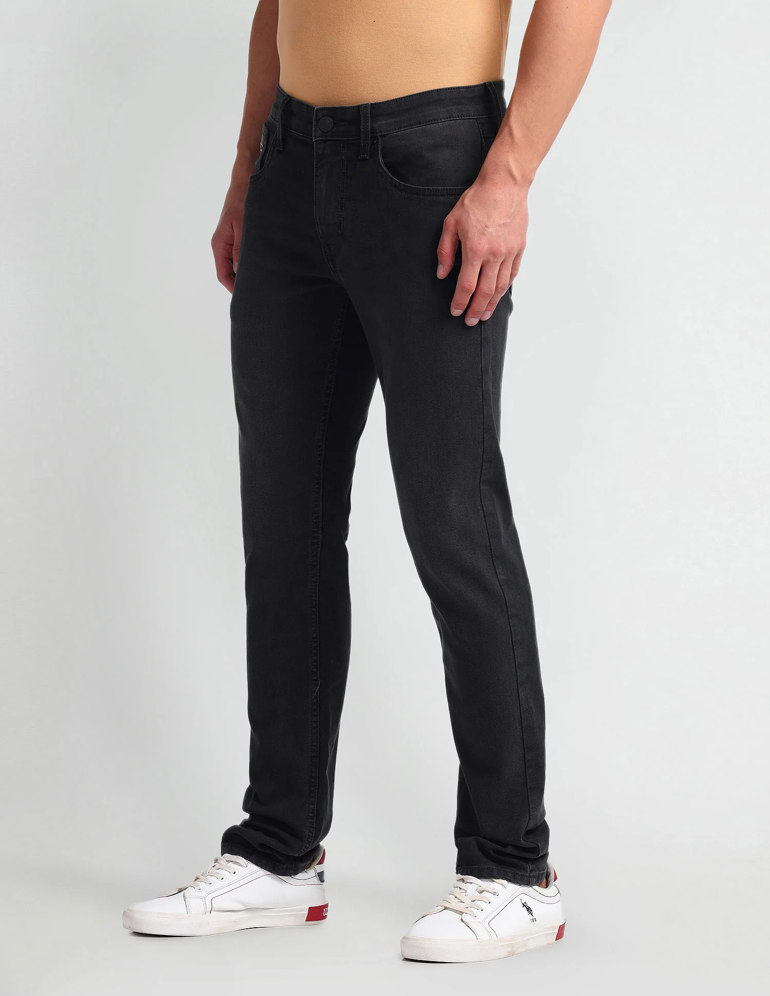Regallo Skinny Fit Black Jeans - Image 4