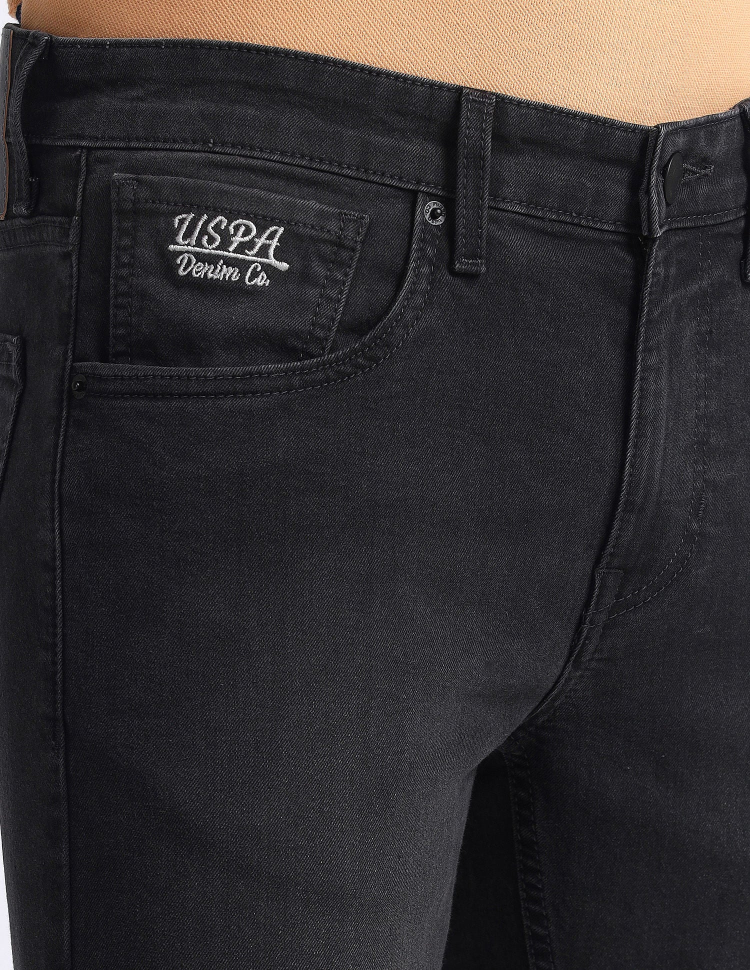 Regallo Skinny Fit Black Jeans - Image 7