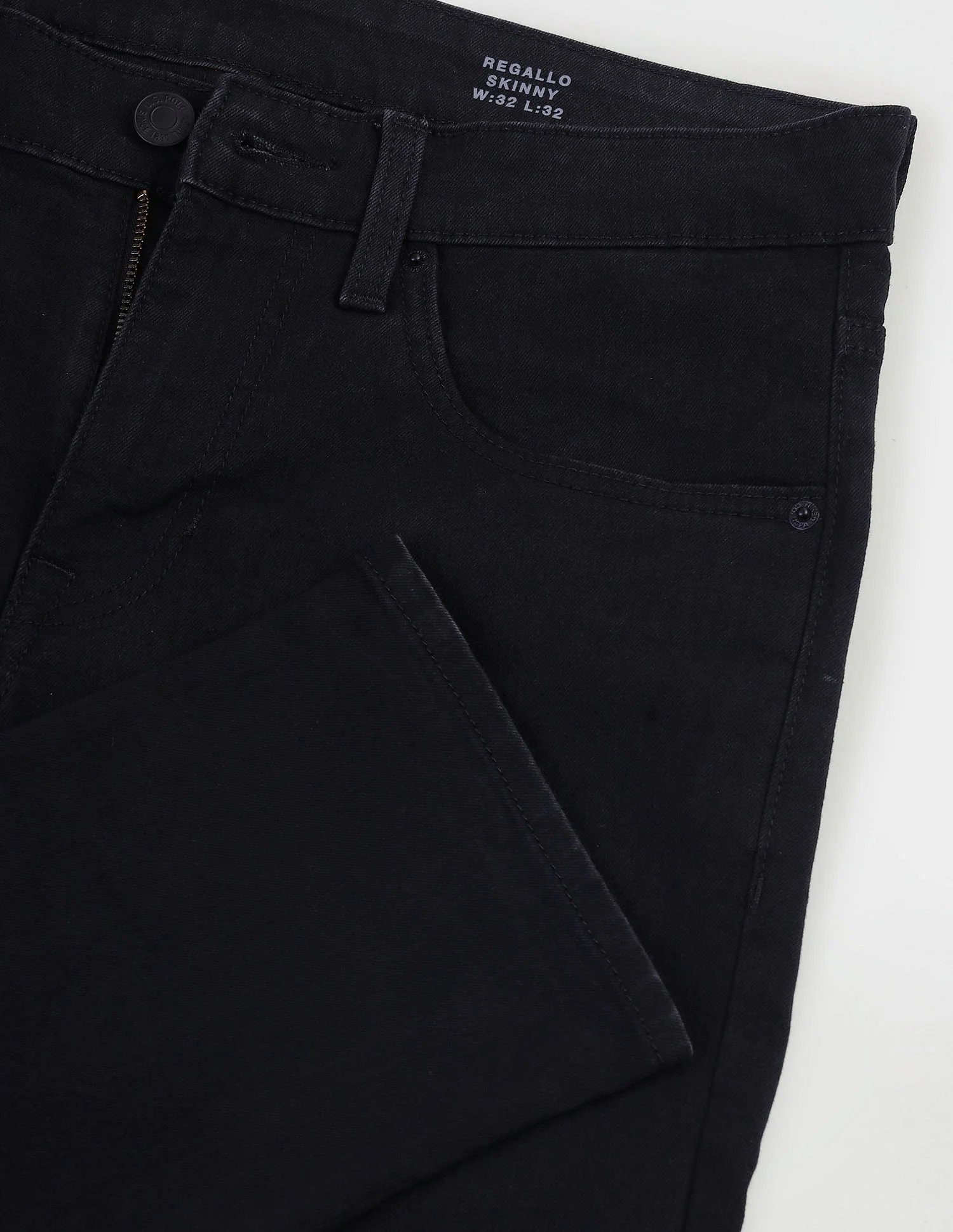 Regallo Skinny Fit Black Jeans - Image 2