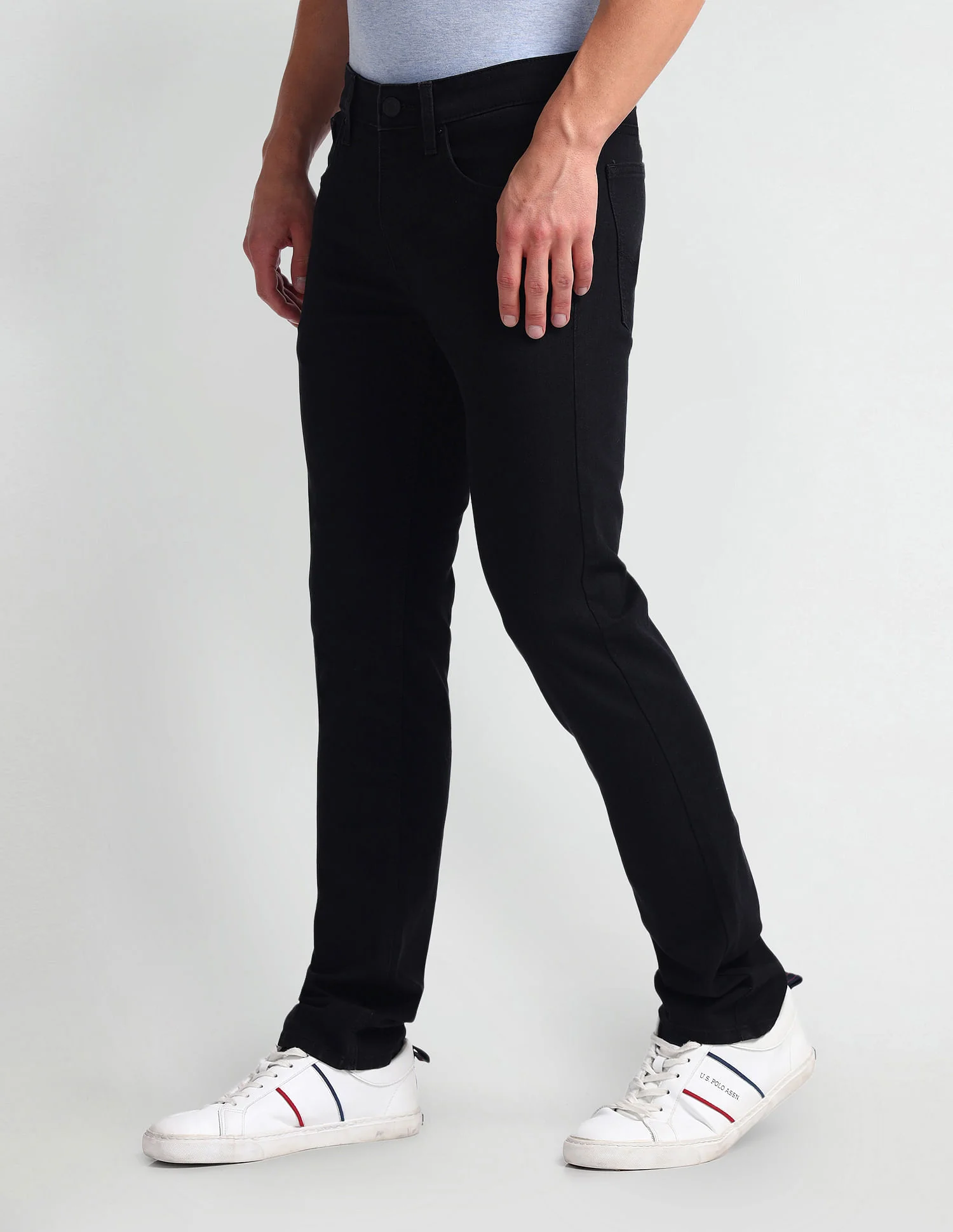 Regallo Skinny Fit Black Jeans - Image 4