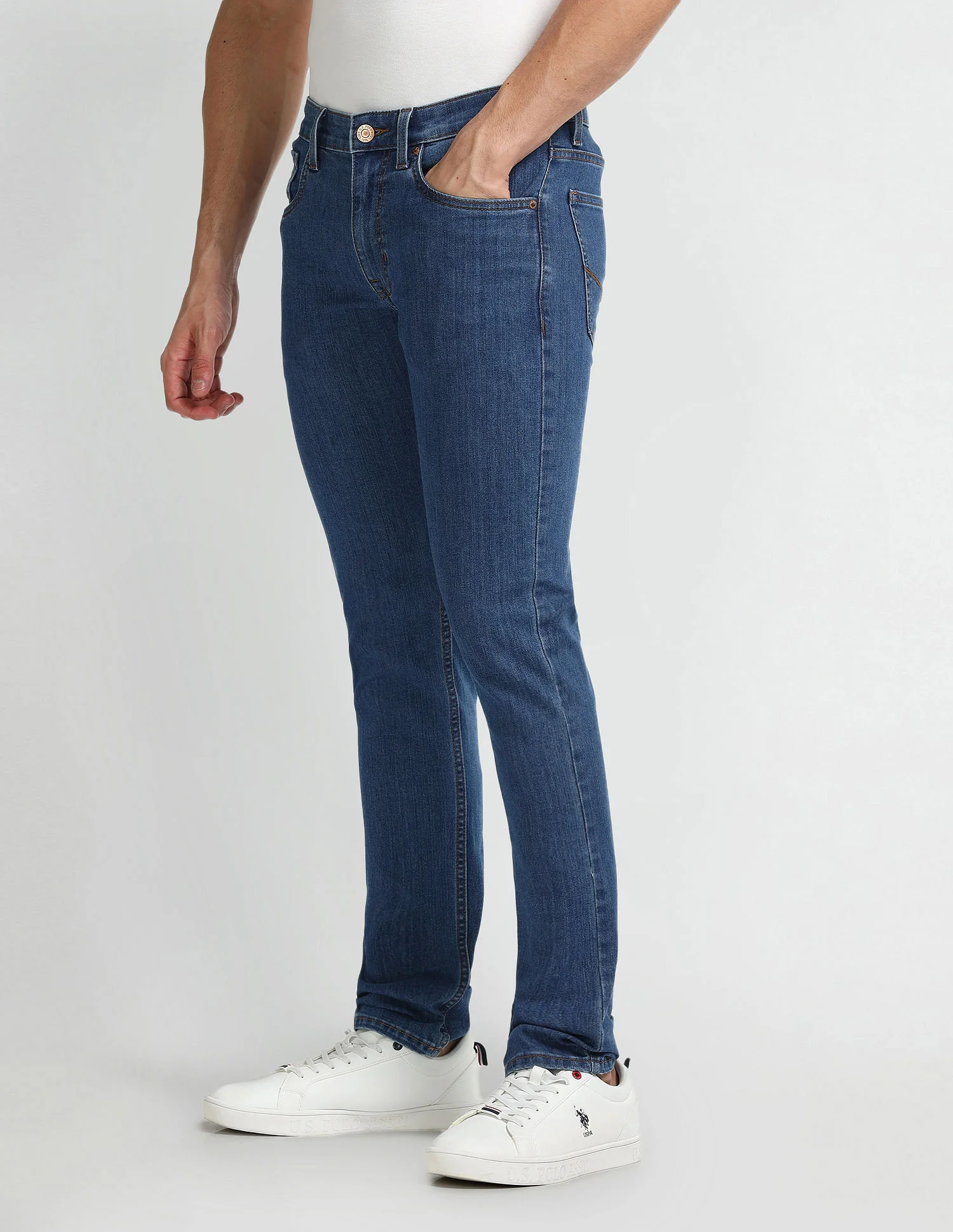 Regallo Skinny Fit Blue Jeans - Image 4