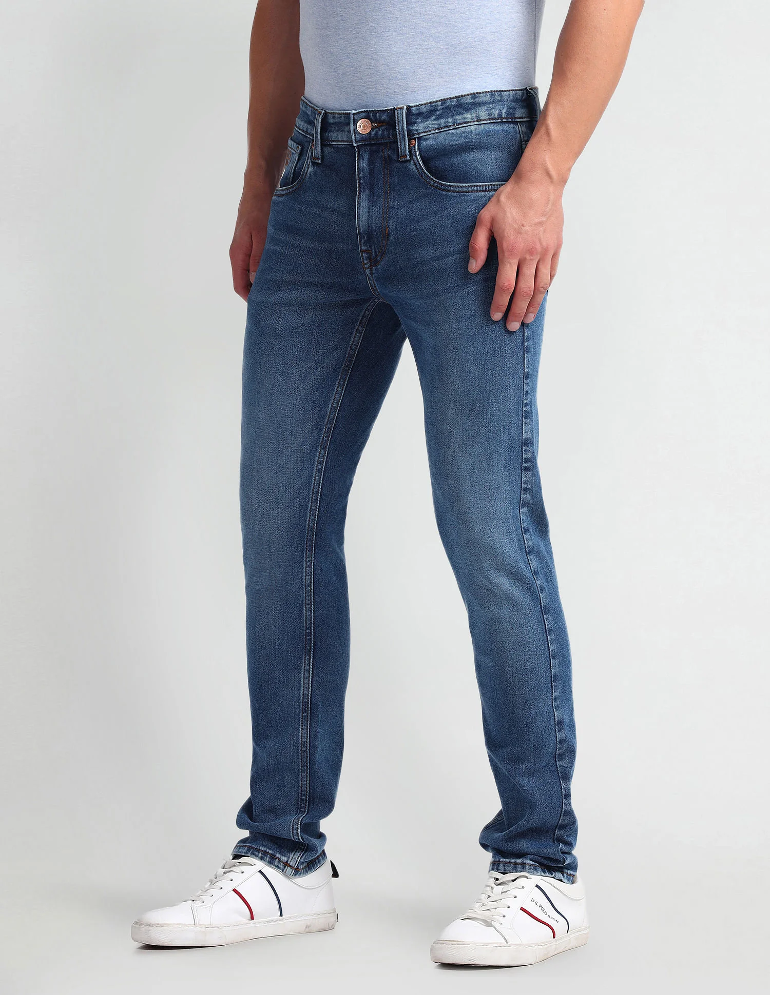 Regallo Skinny Fit Blue Jeans - Image 4