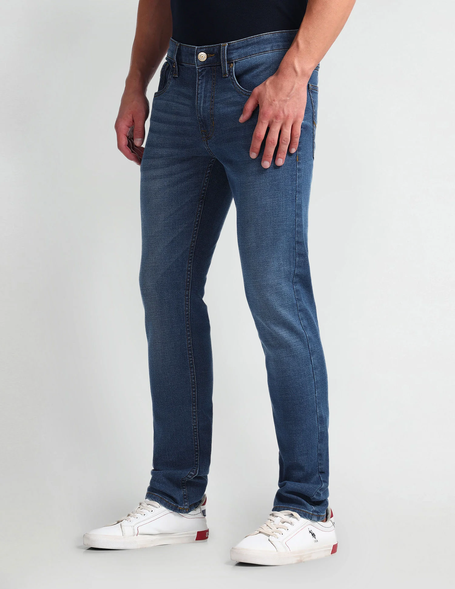 Regallo Skinny Fit Blue Jeans - Image 4