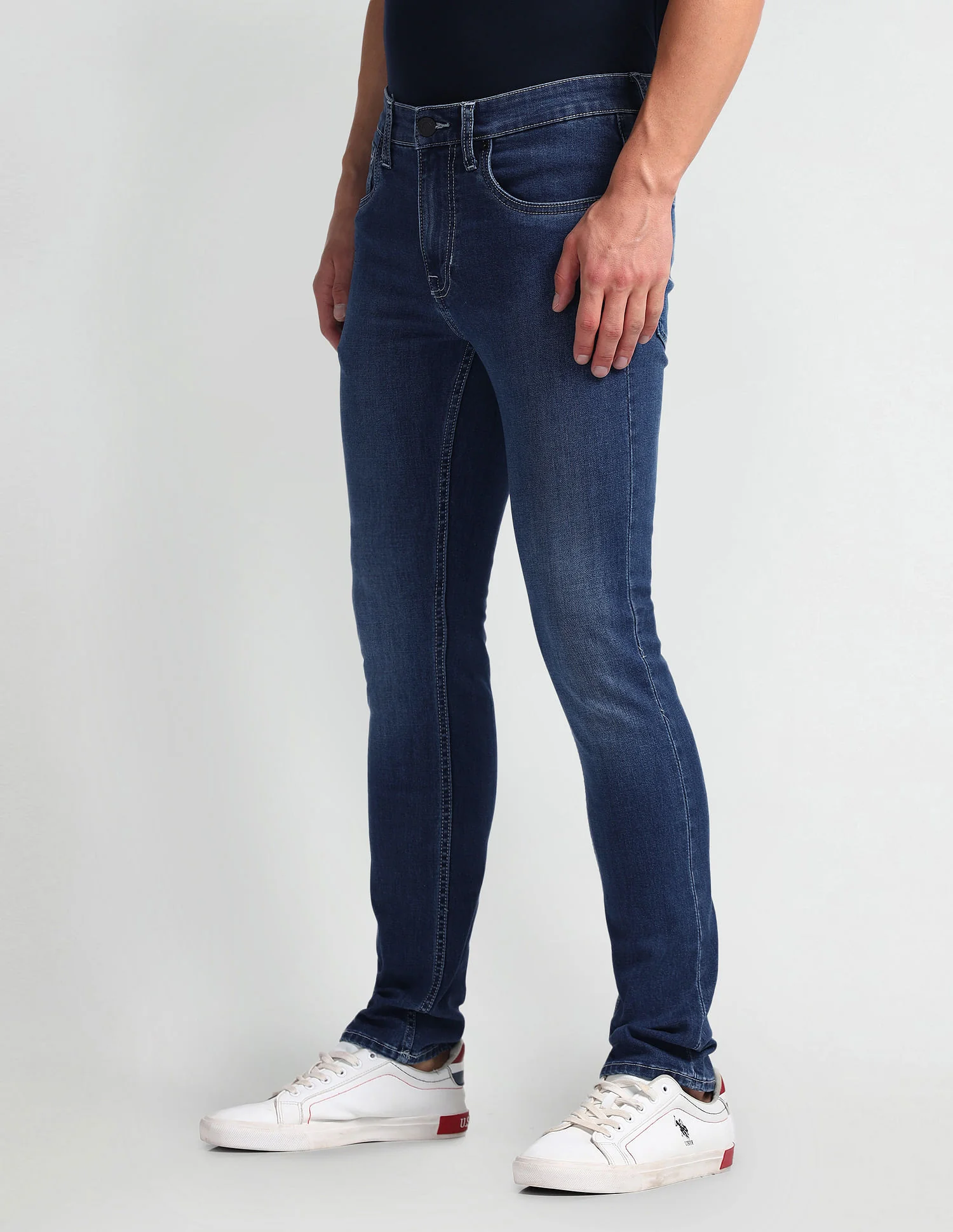 Regallo Skinny Fit Blue Jeans - Image 4