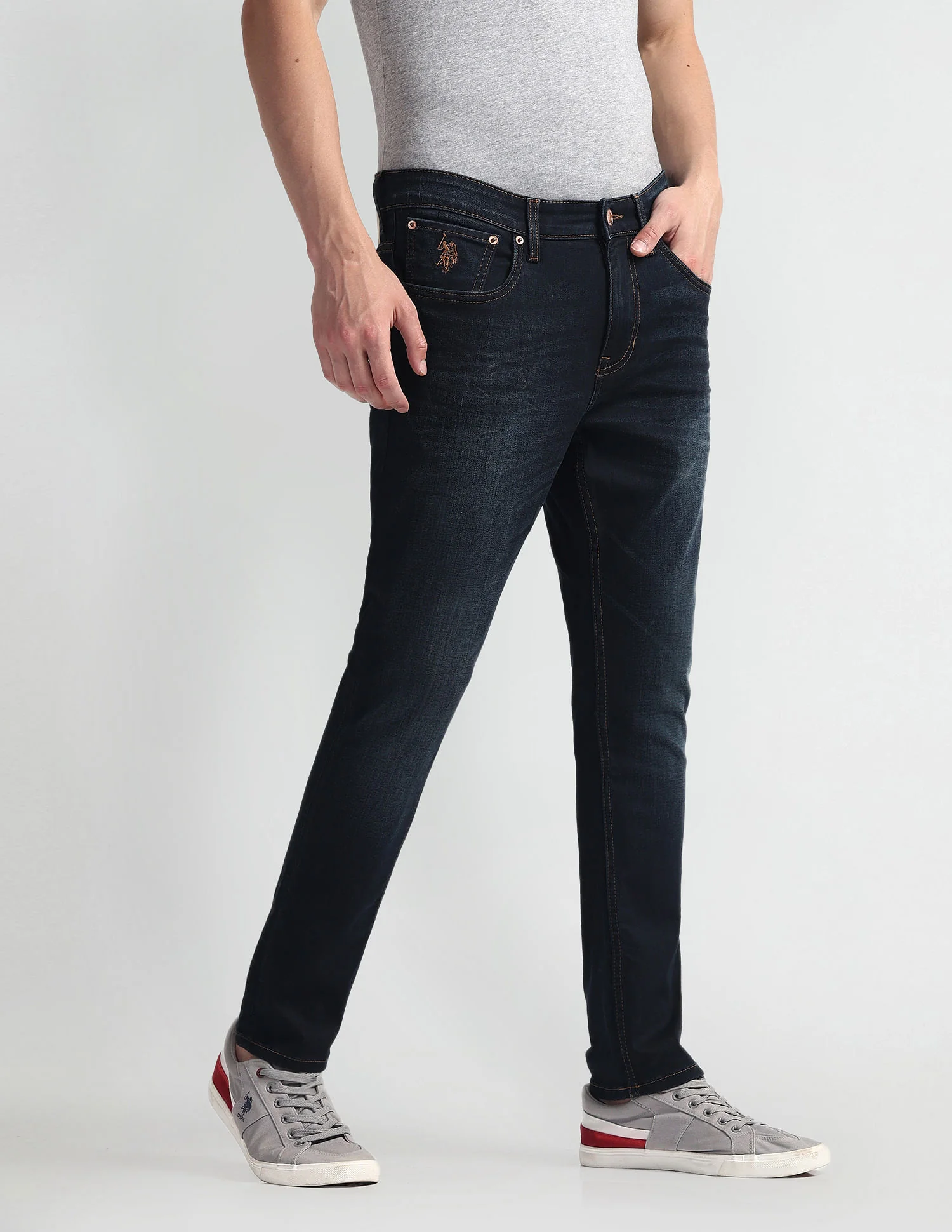 Regallo Skinny Fit Blue Jeans - Image 4