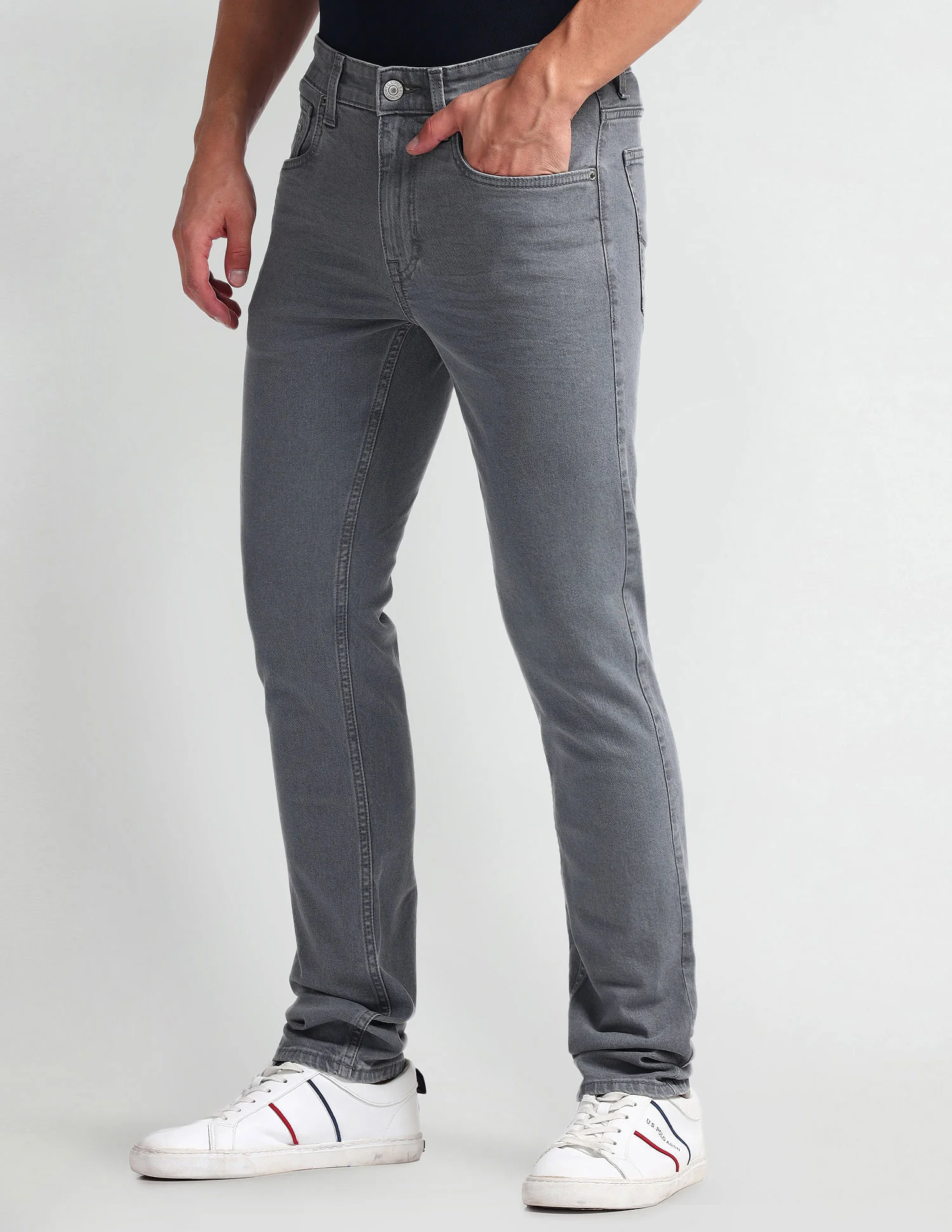 Regallo Skinny Fit Grey Jeans