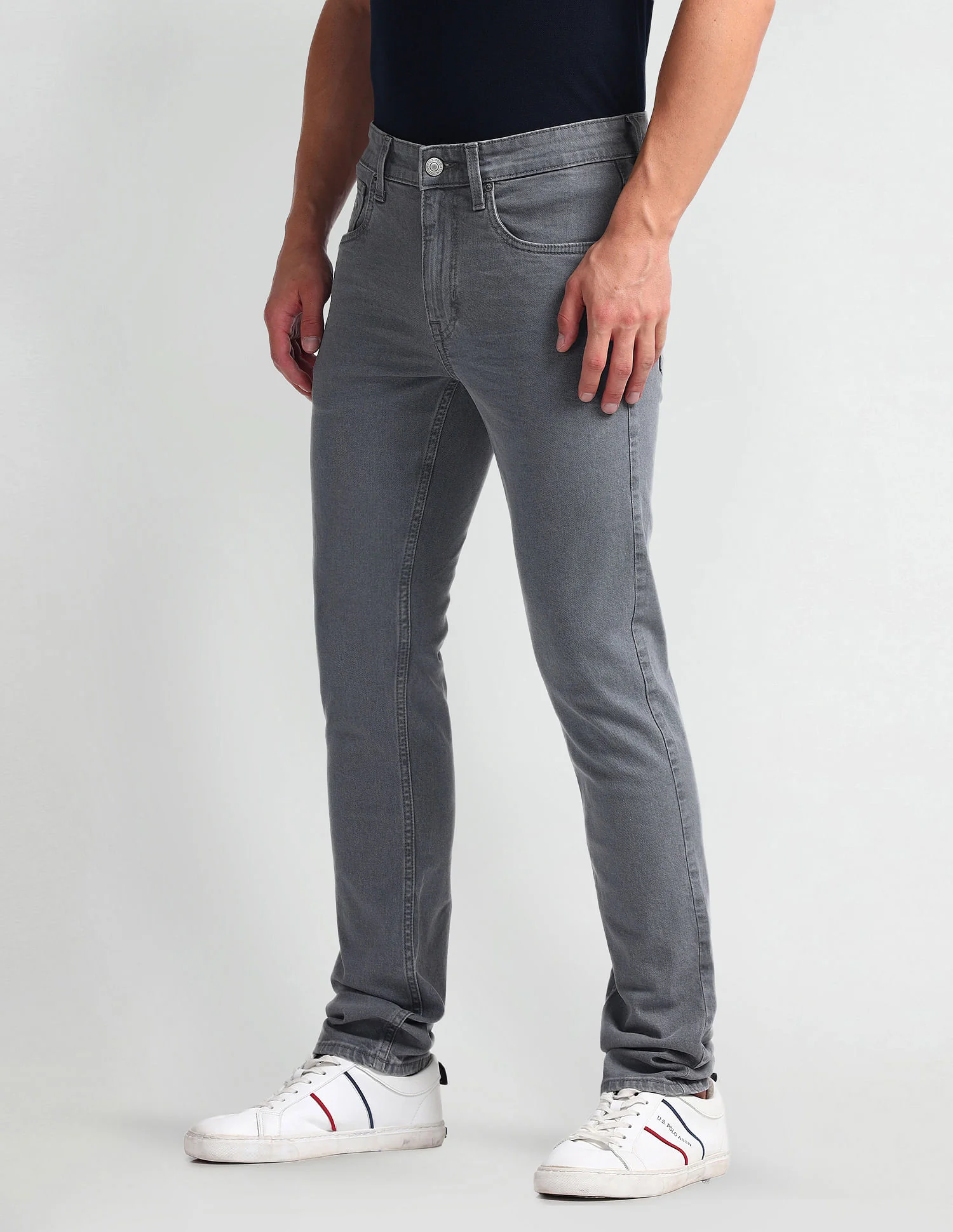 Regallo Skinny Fit Grey Jeans - Image 4