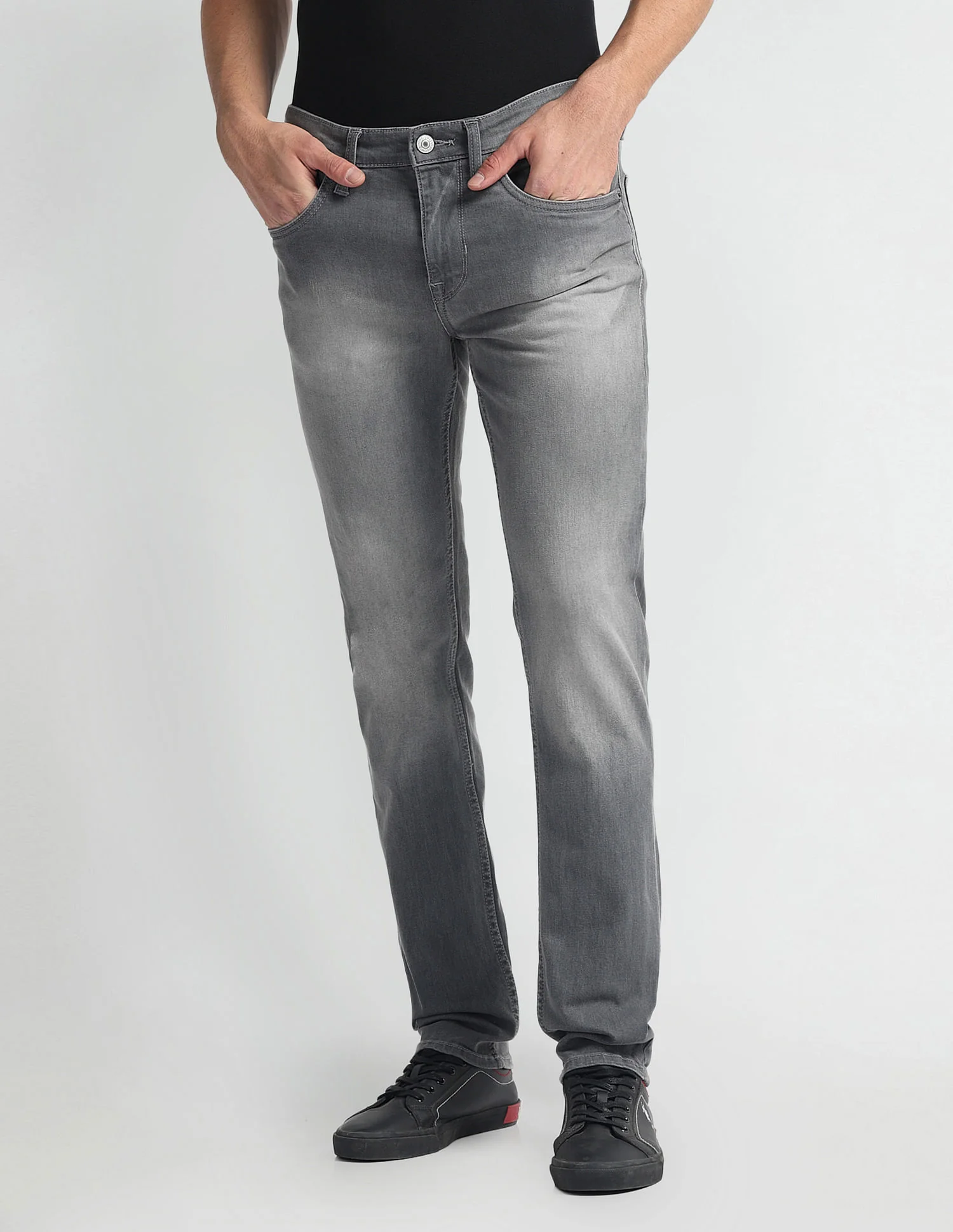 Regallo Skinny Fit Grey Jeans