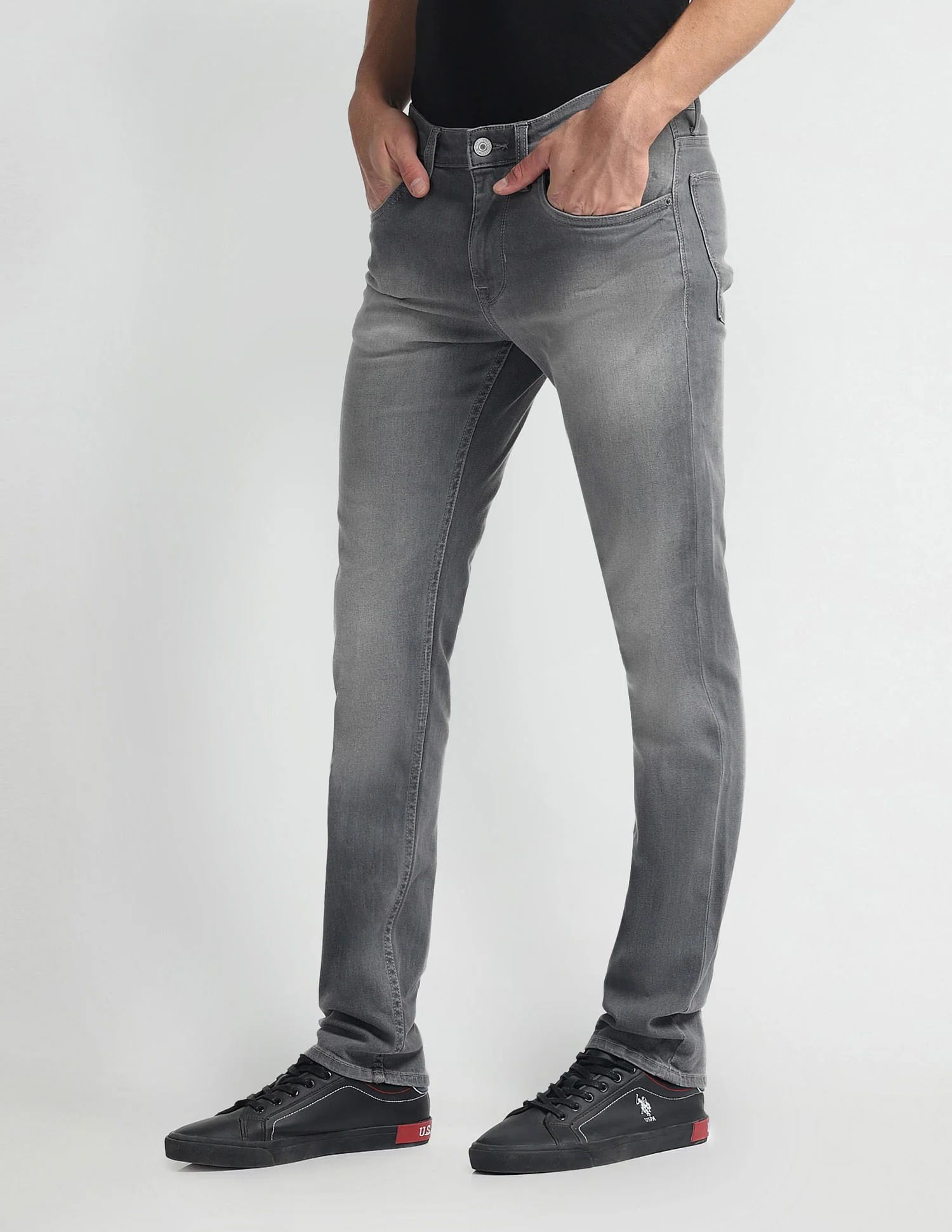 Regallo Skinny Fit Grey Jeans - Image 4
