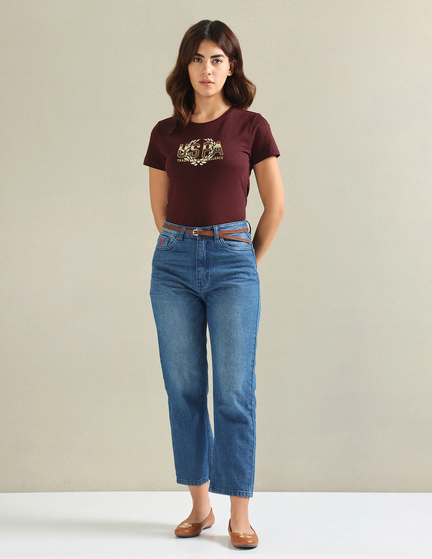 Brand Print Cotton Slub T-Shirt - Image 3