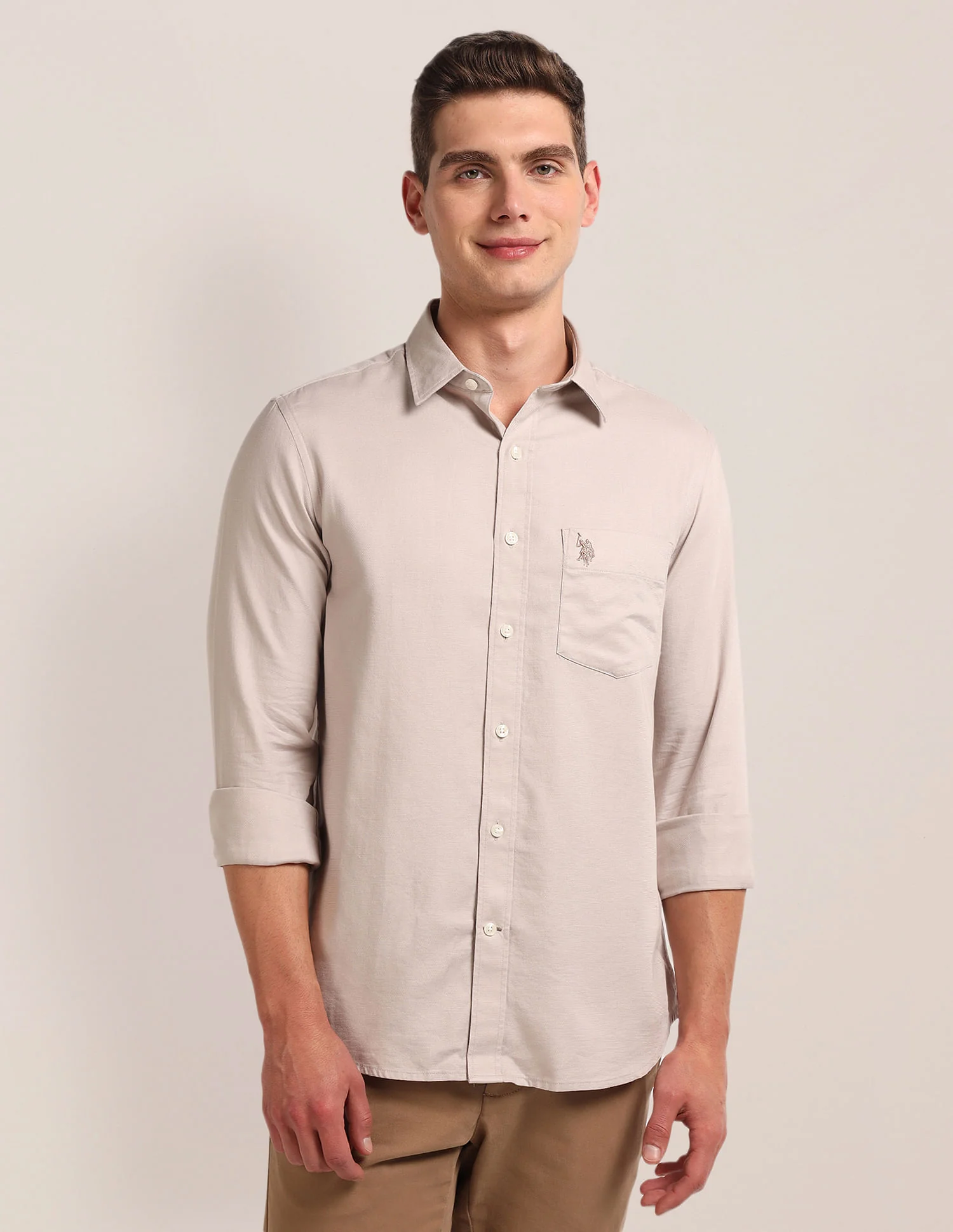 Regular Fit Dobby Shirt - Image 6