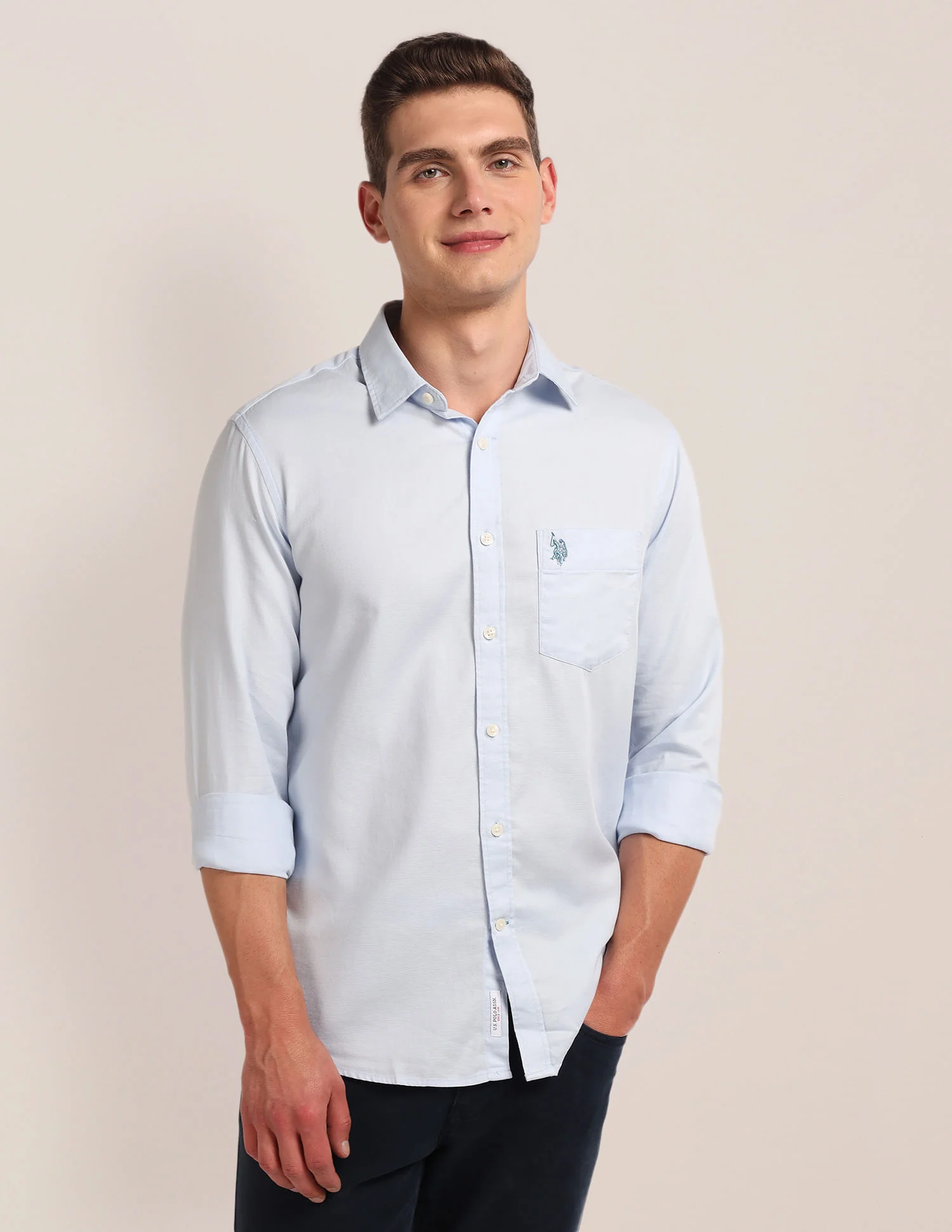 Regular Fit Dobby Shirt - Image 6