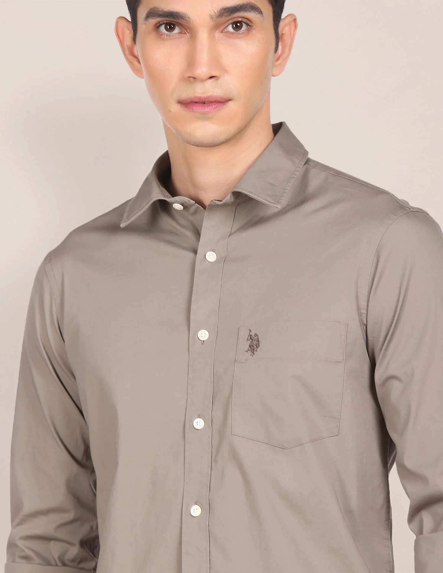 Regular Fit Solid Casual Shirt - Image 6