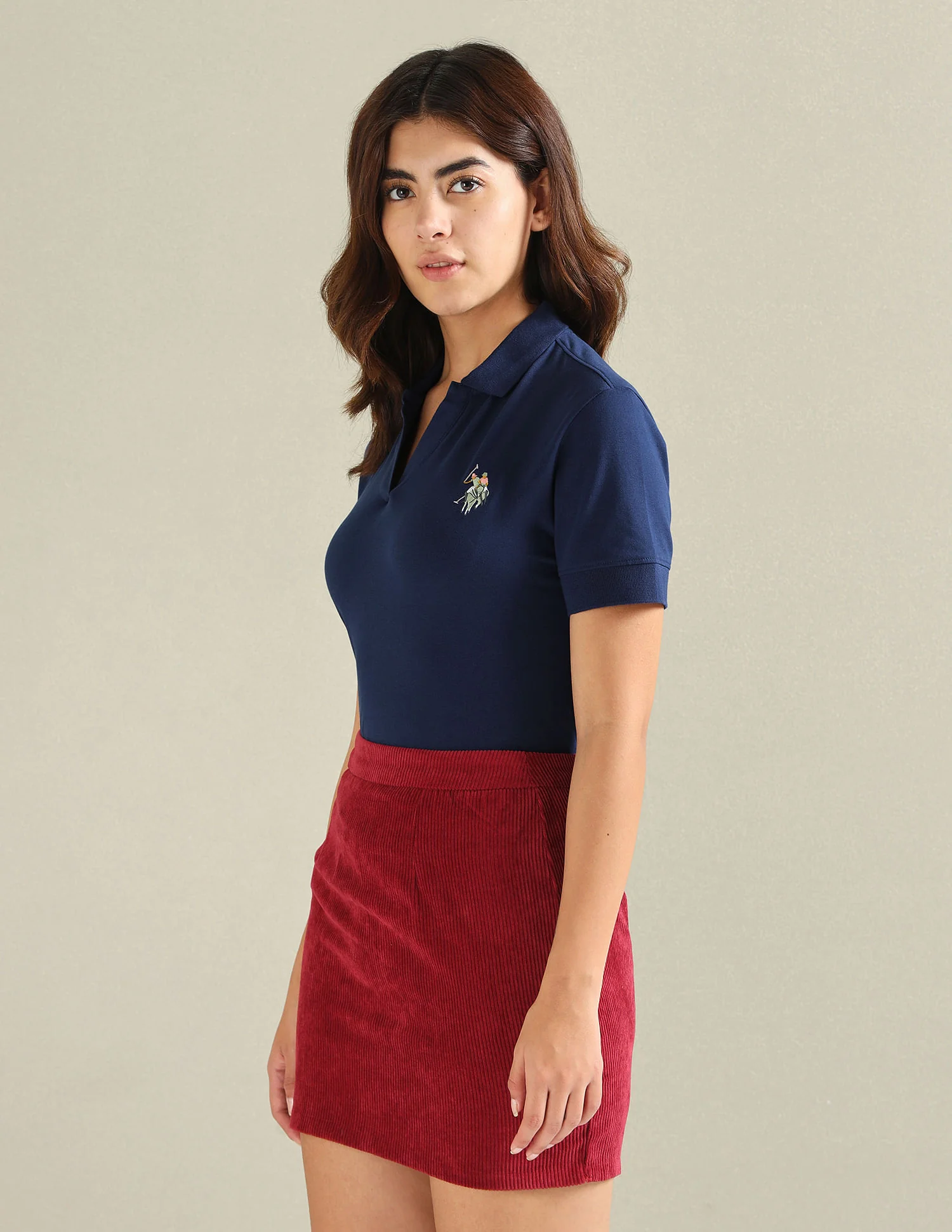 Cotton Stretch Boxy Polo Shirt - Image 4