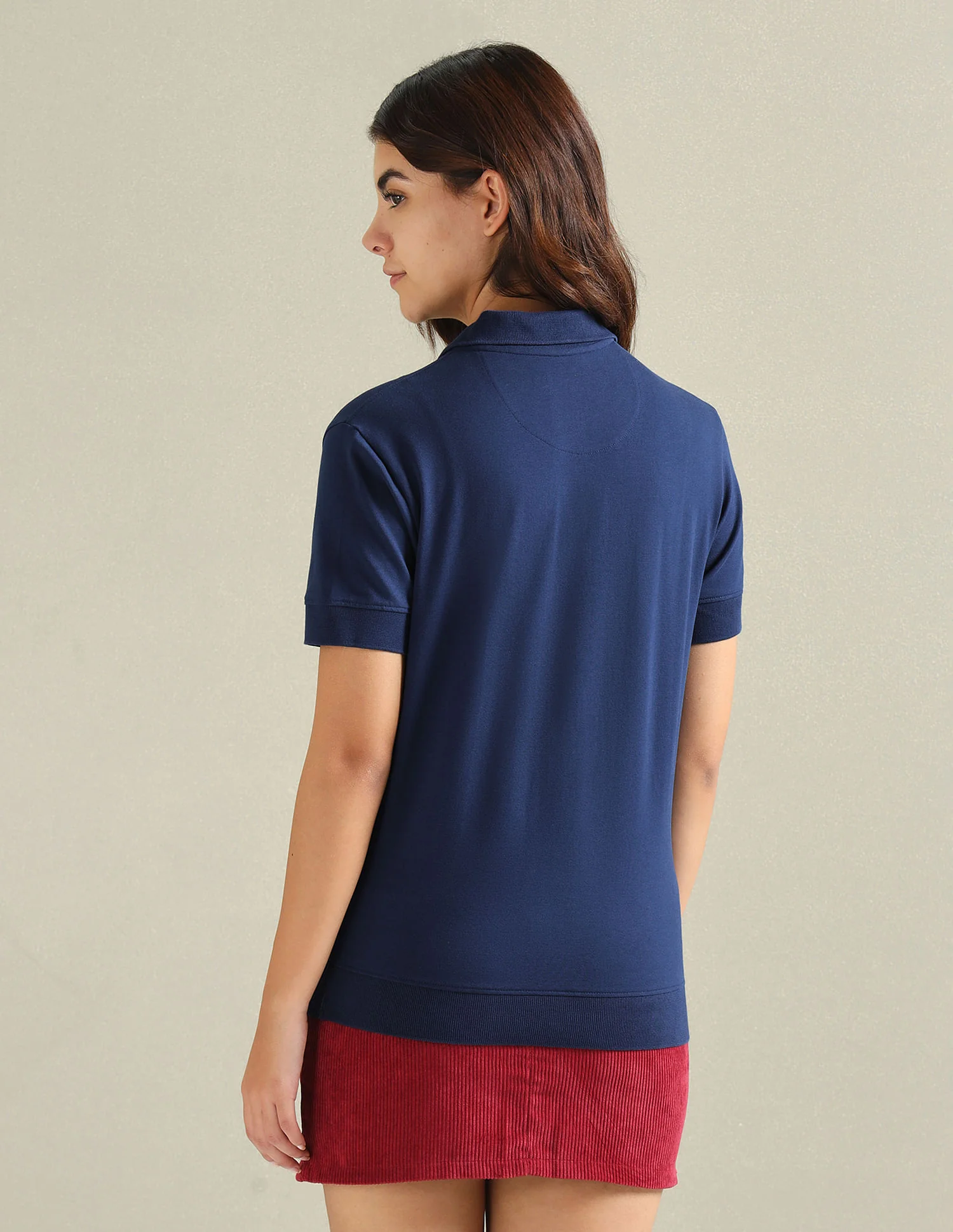 Cotton Stretch Boxy Polo Shirt - Image 5