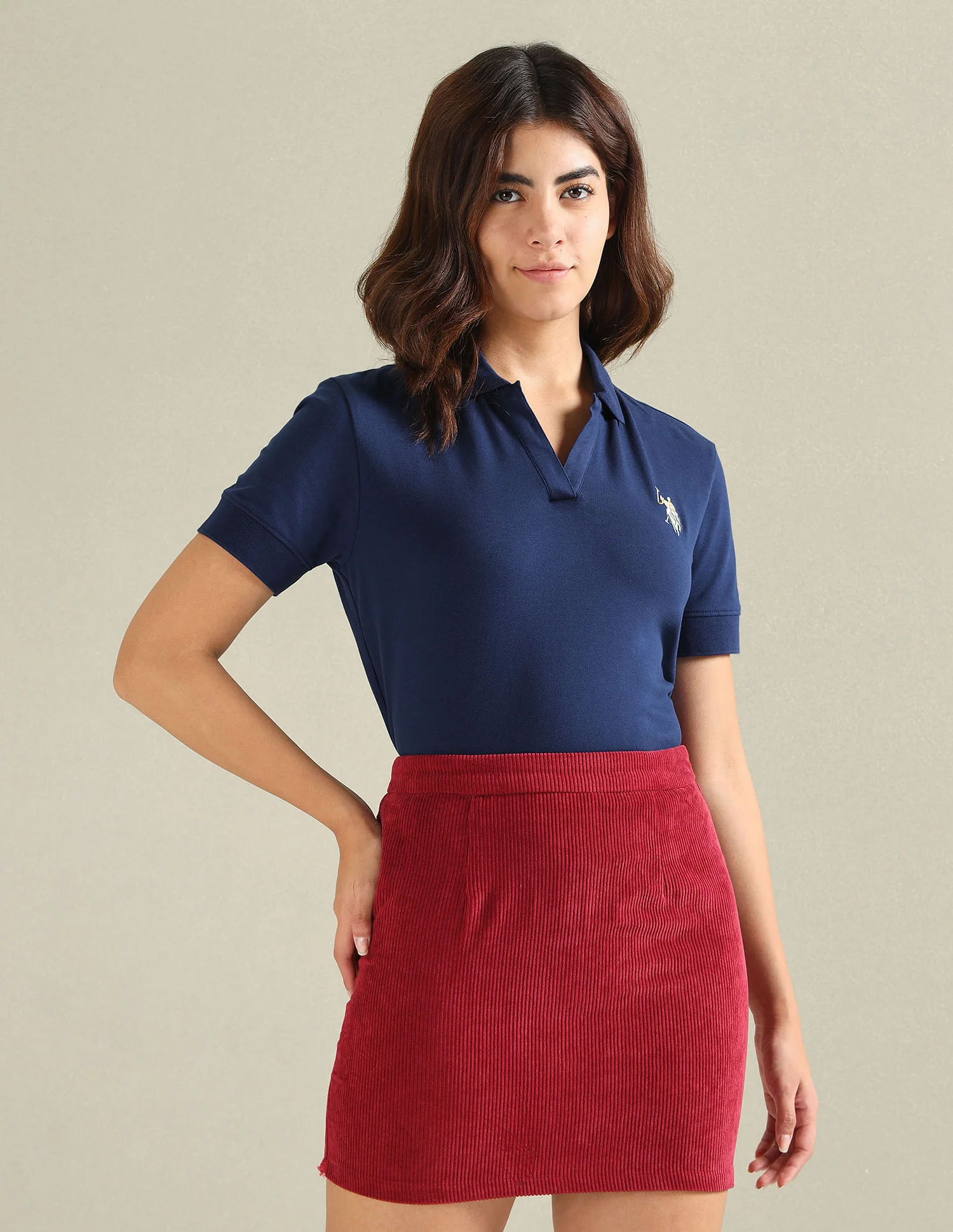 Cotton Stretch Boxy Polo Shirt - Image 6