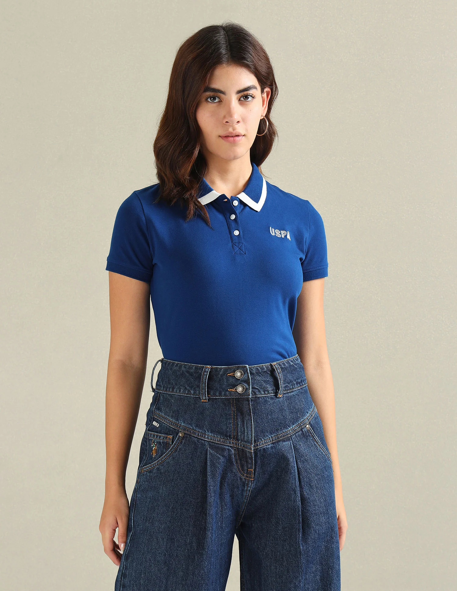 Cotton Stretch Tipped Polo Shirt - Image 6