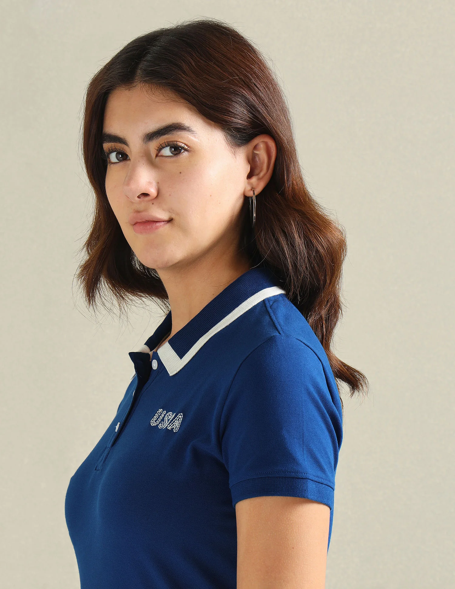 Cotton Stretch Tipped Polo Shirt - Image 7