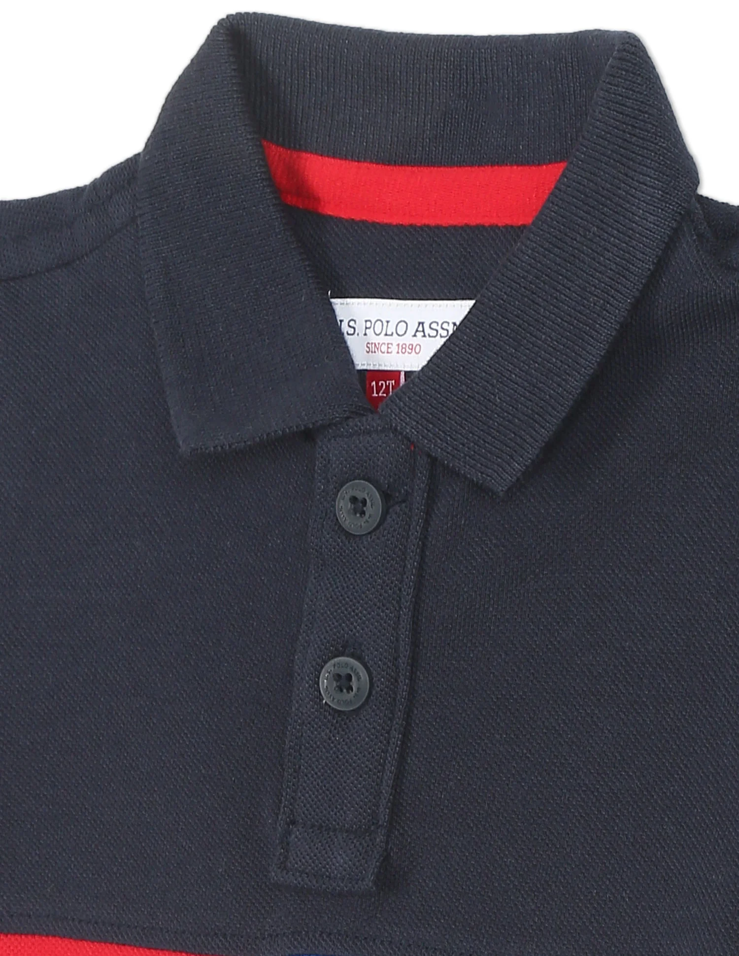 Ribbed Collar Colour Block Polo Shirt - Image 3