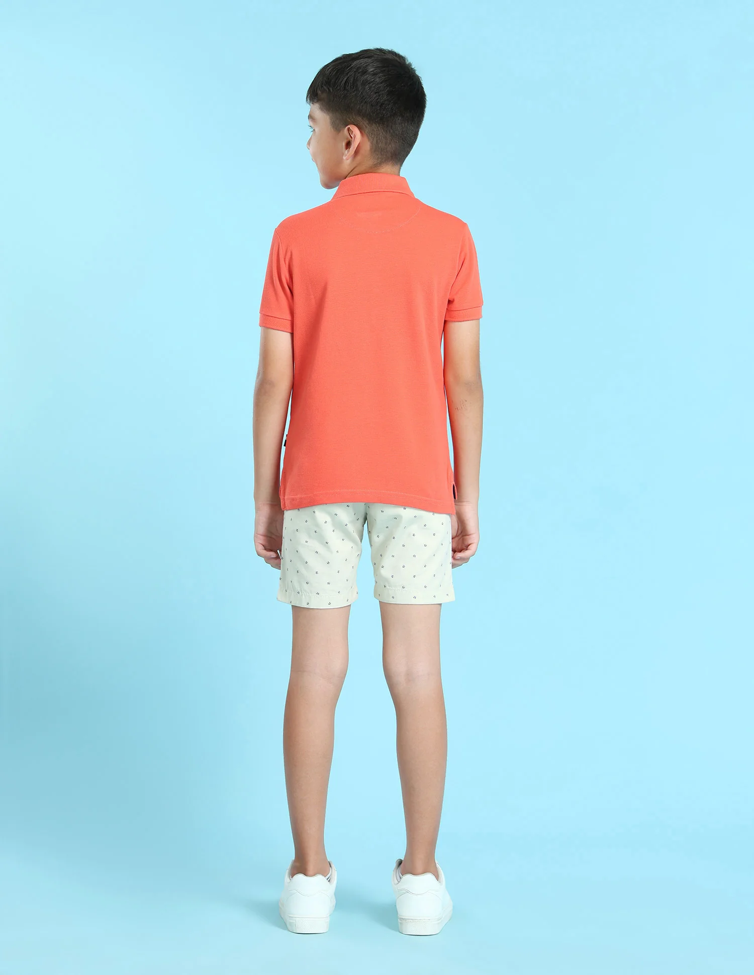 Ribbed Collar Cotton Polo Shirt - Image 4