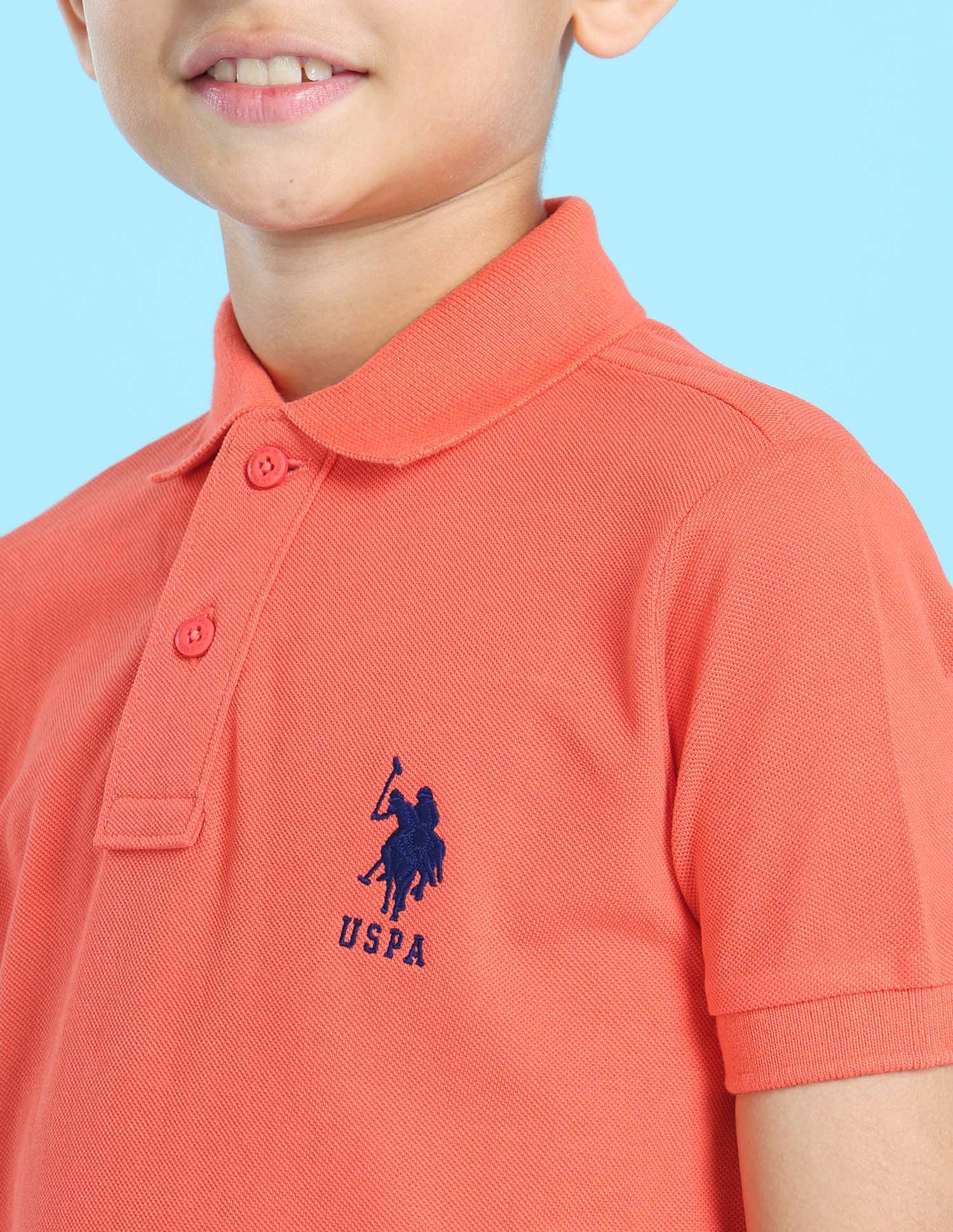Ribbed Collar Cotton Polo Shirt - Image 5
