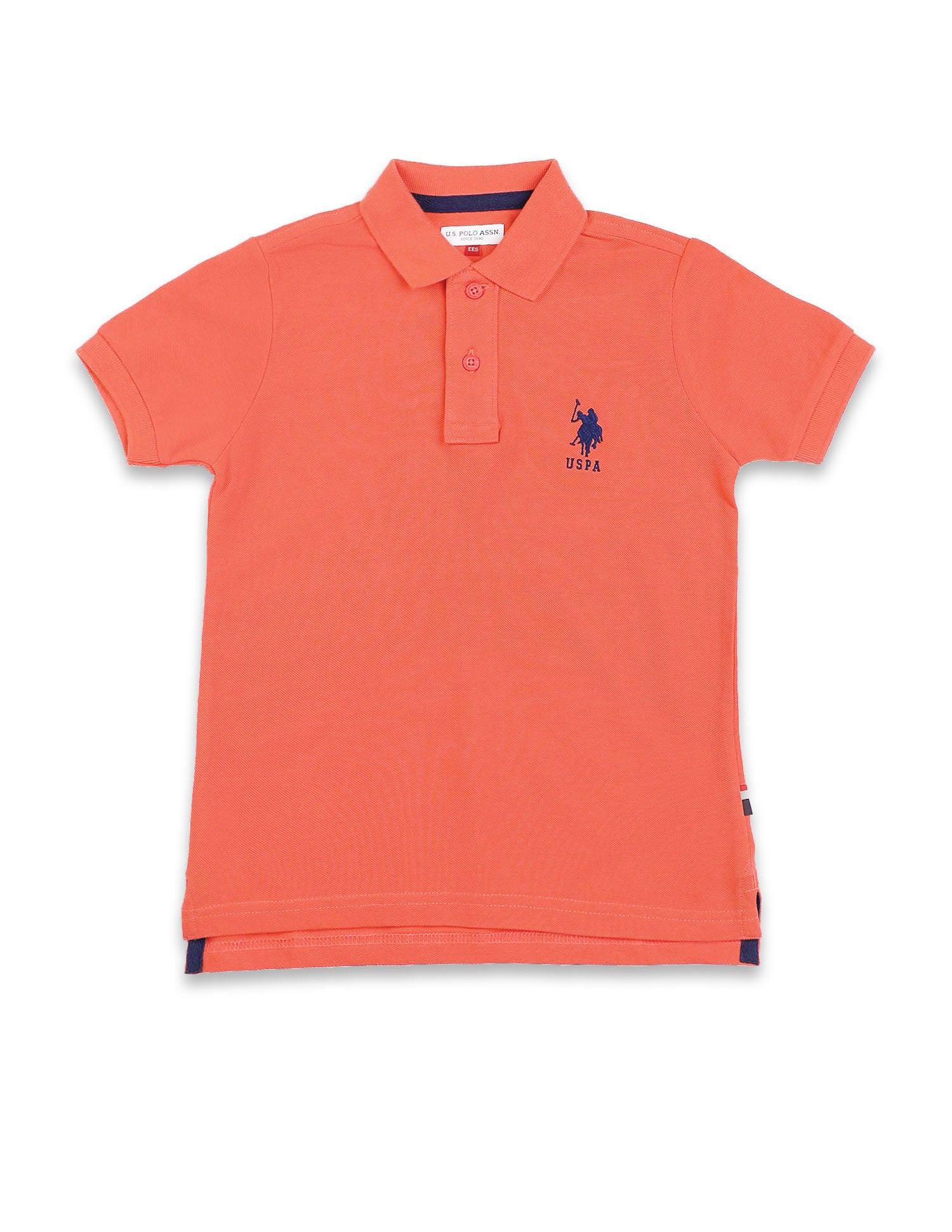 Ribbed Collar Cotton Polo Shirt - Image 6