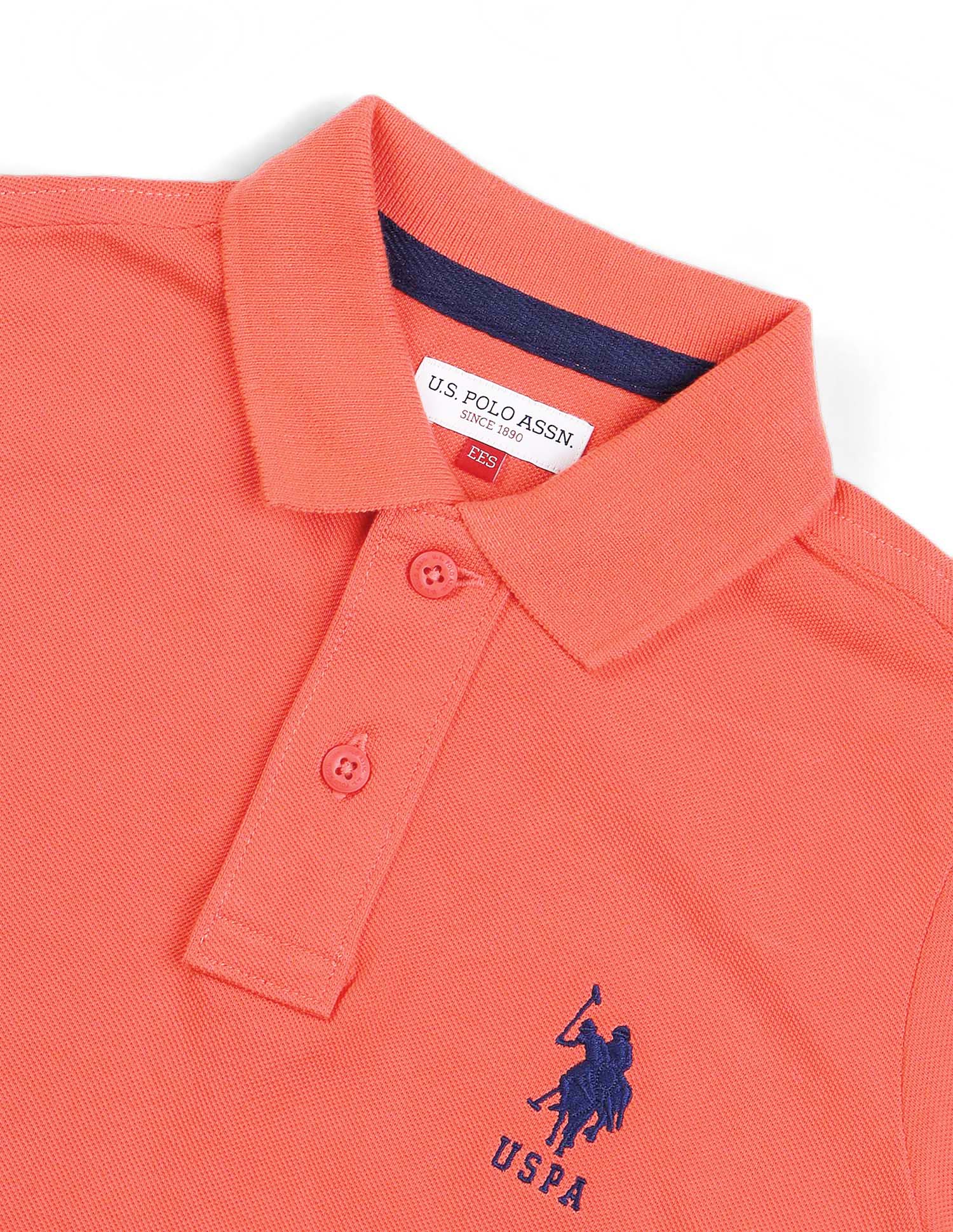 Ribbed Collar Cotton Polo Shirt - Image 8
