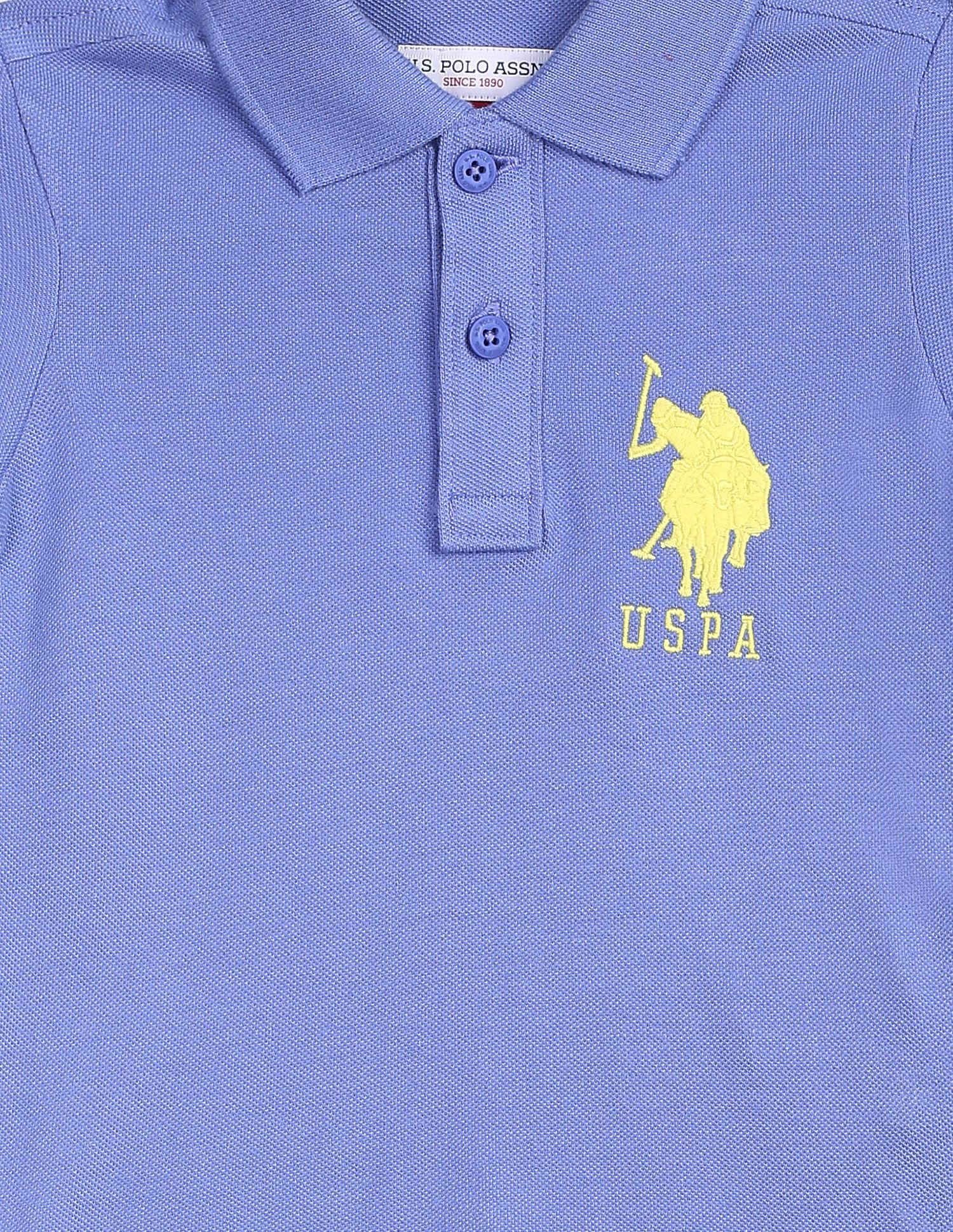 Ribbed Collar Cotton Polo Shirt - Image 3