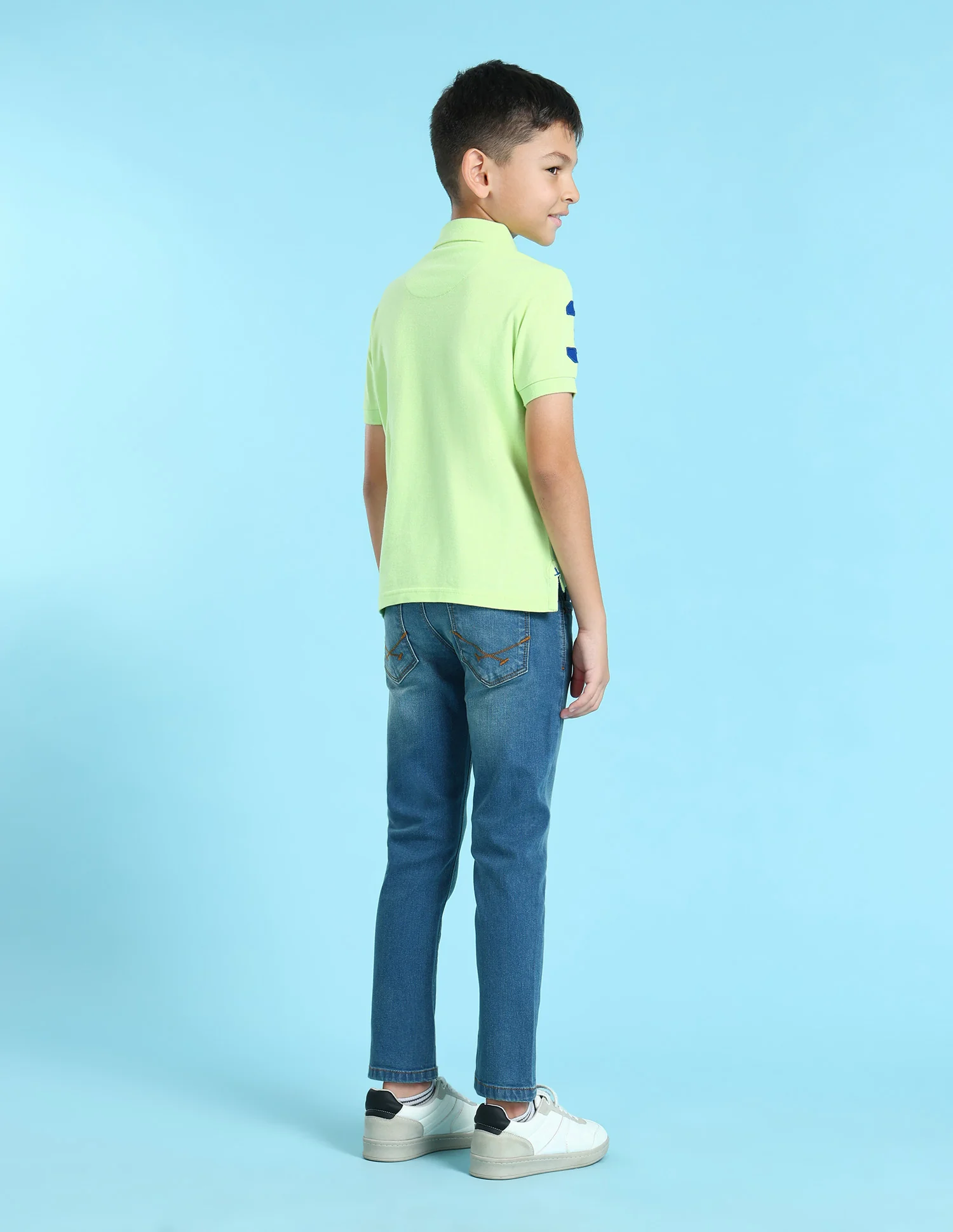 Ribbed Collar Pique Polo Shirt - Image 4