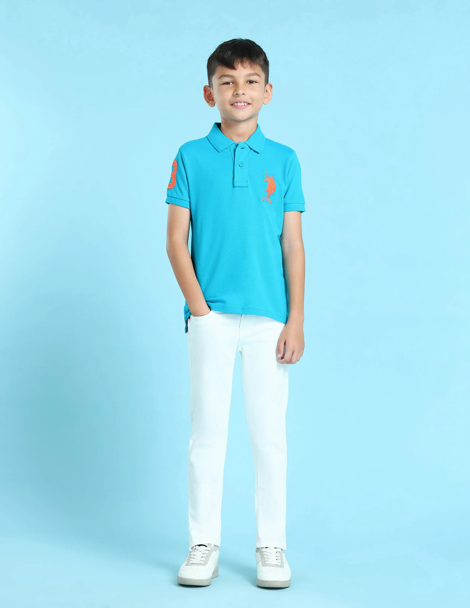 Ribbed Collar Pique Polo Shirt - Image 3