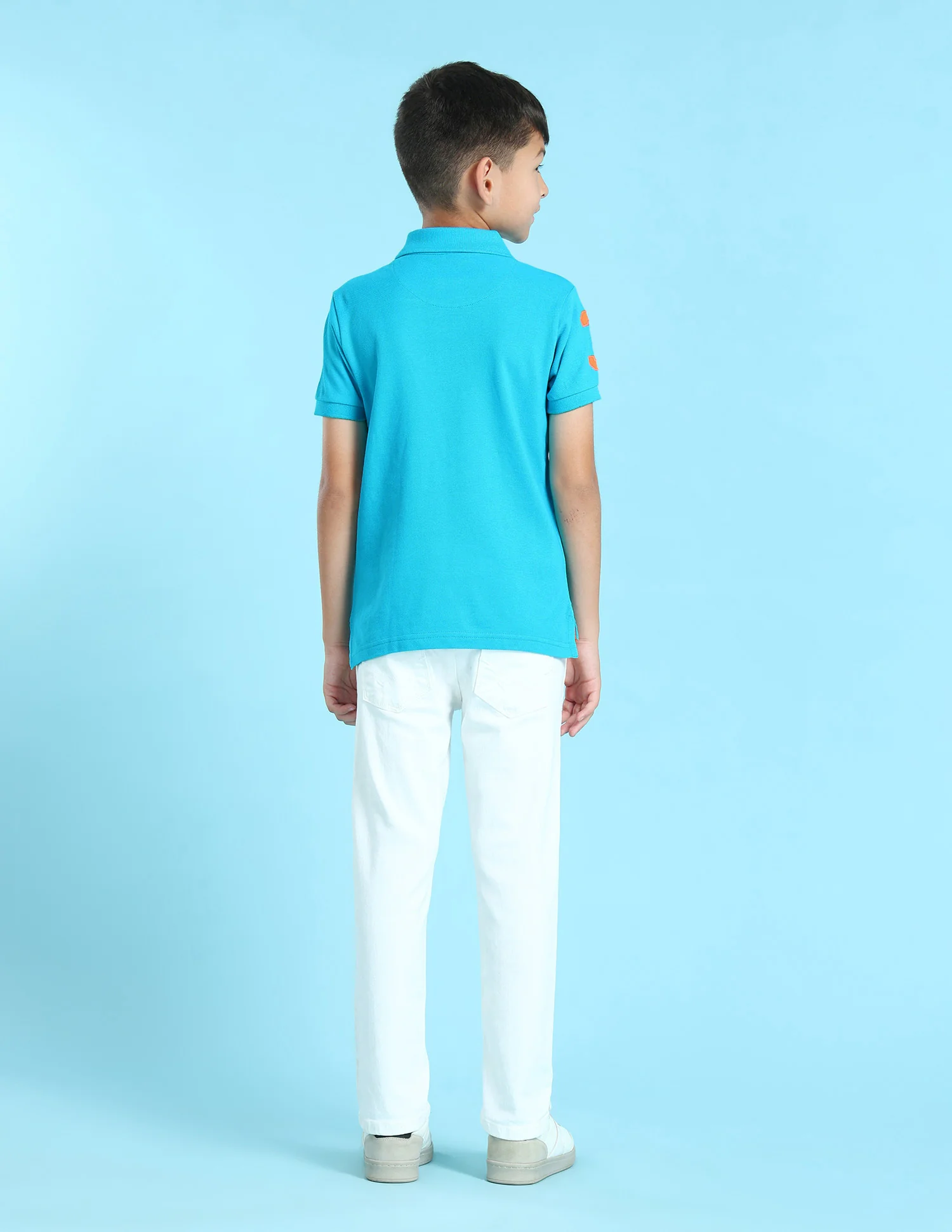 Ribbed Collar Pique Polo Shirt - Image 4