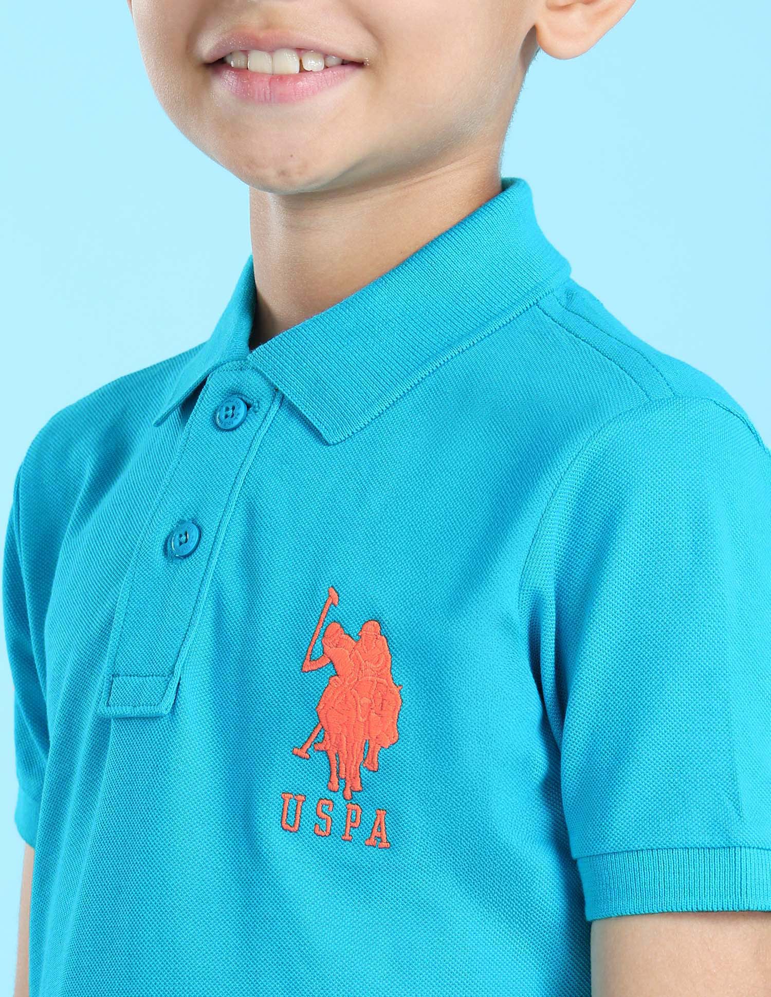 Ribbed Collar Pique Polo Shirt - Image 5