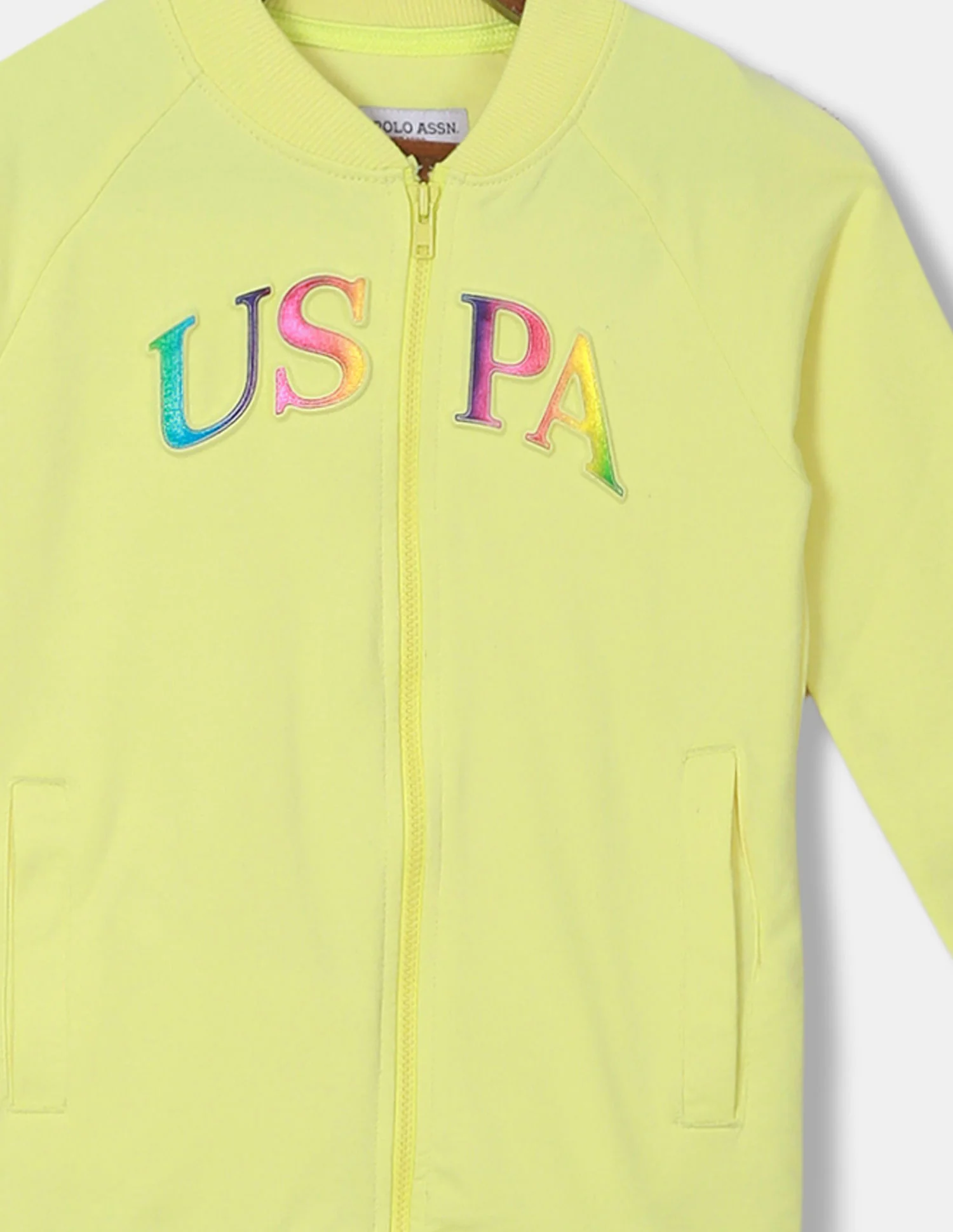 Ribbed Stand Neck Applique Sweatshirt - Image 3