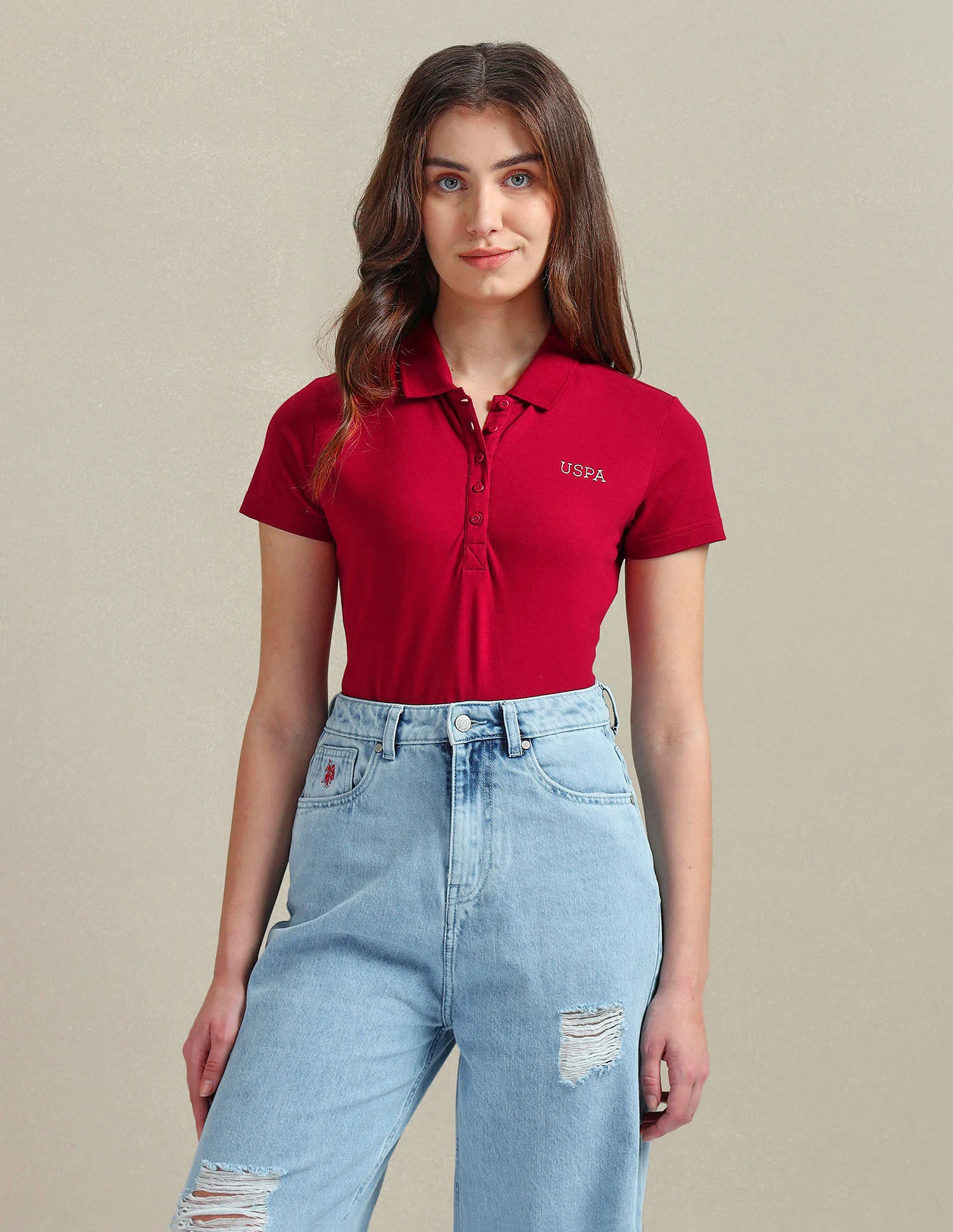 Rice Stitch Logo Polo Shirt - Image 6