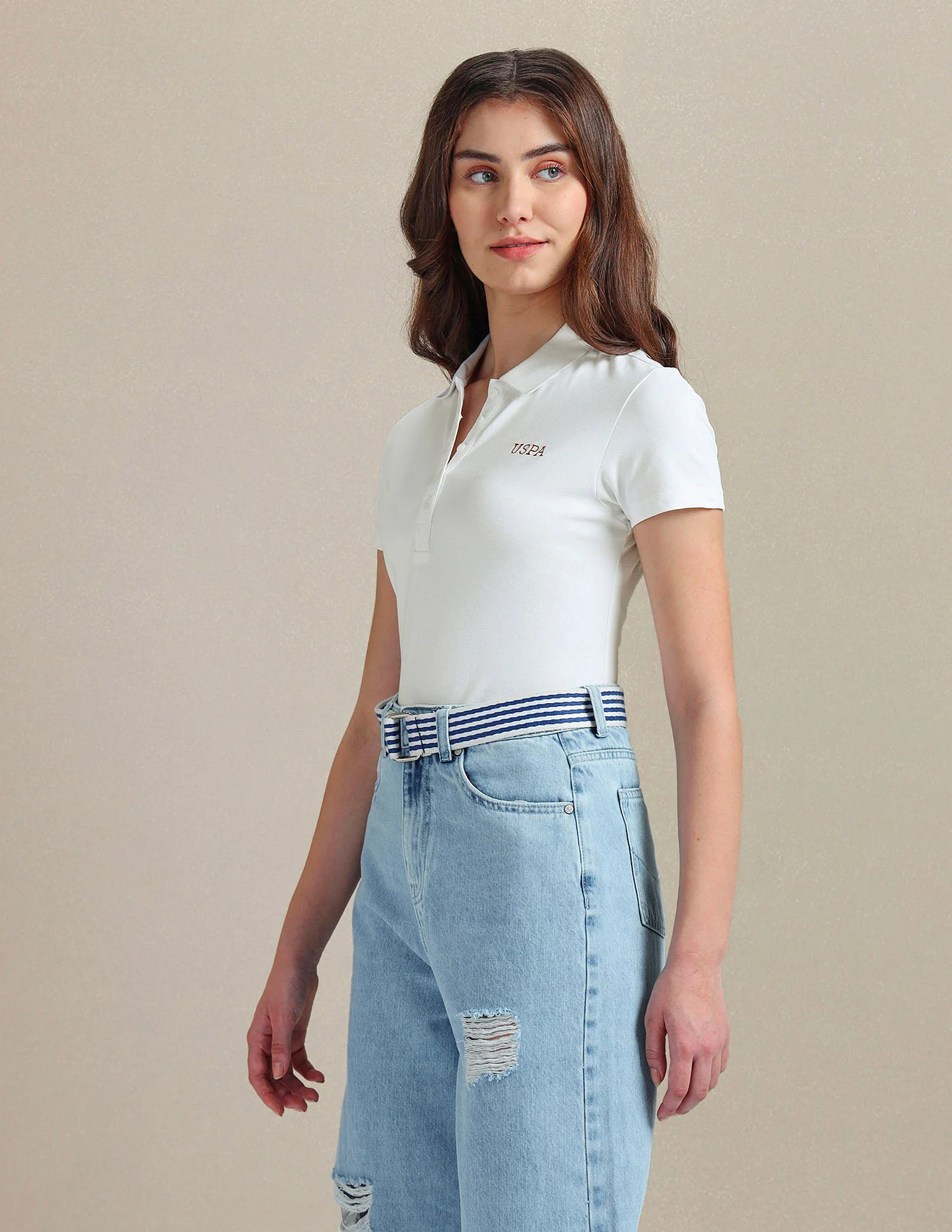 Rice Stitch Logo Polo Shirt - Image 4